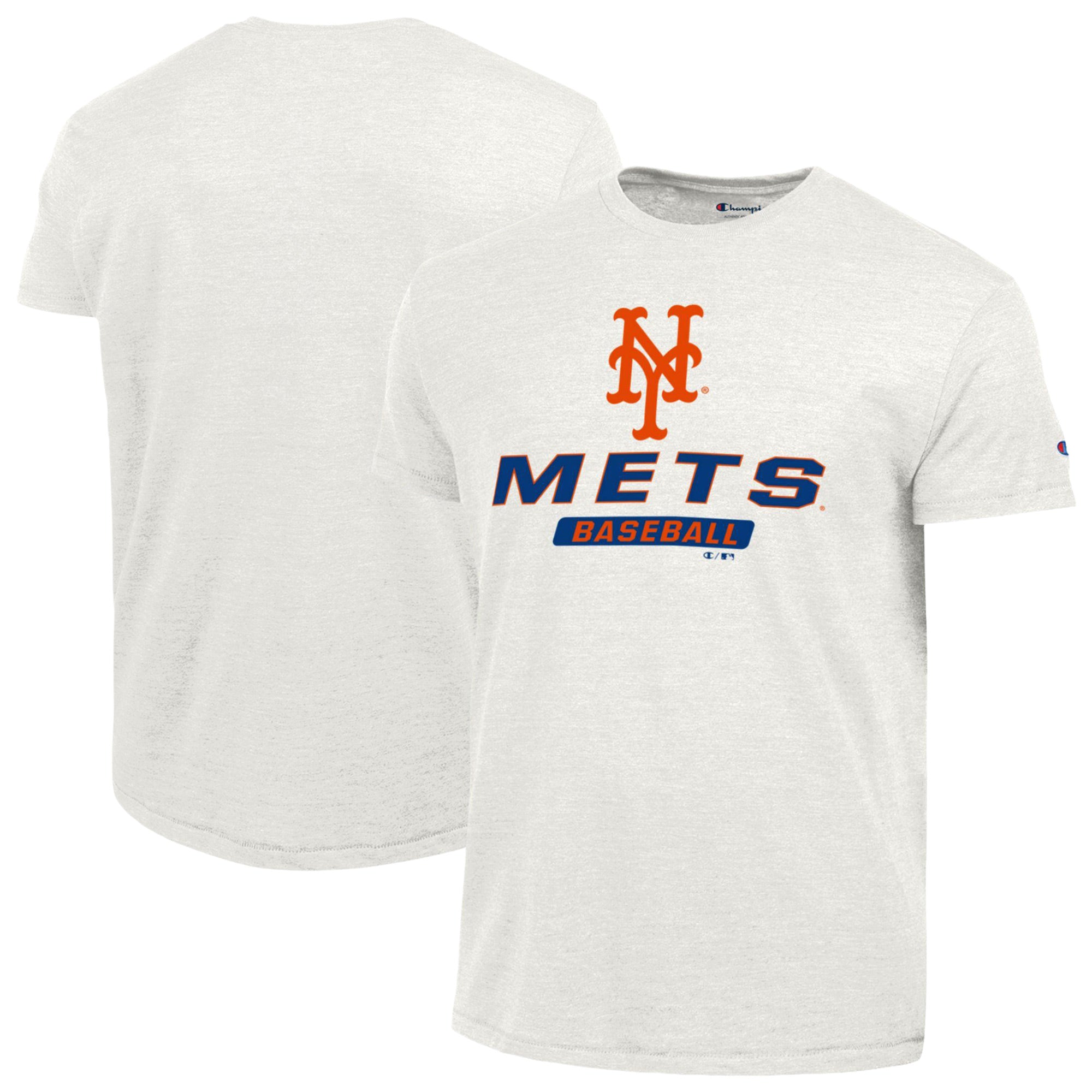 Men's Champion White New York Mets Ultimate Tri-blend T-Shirt