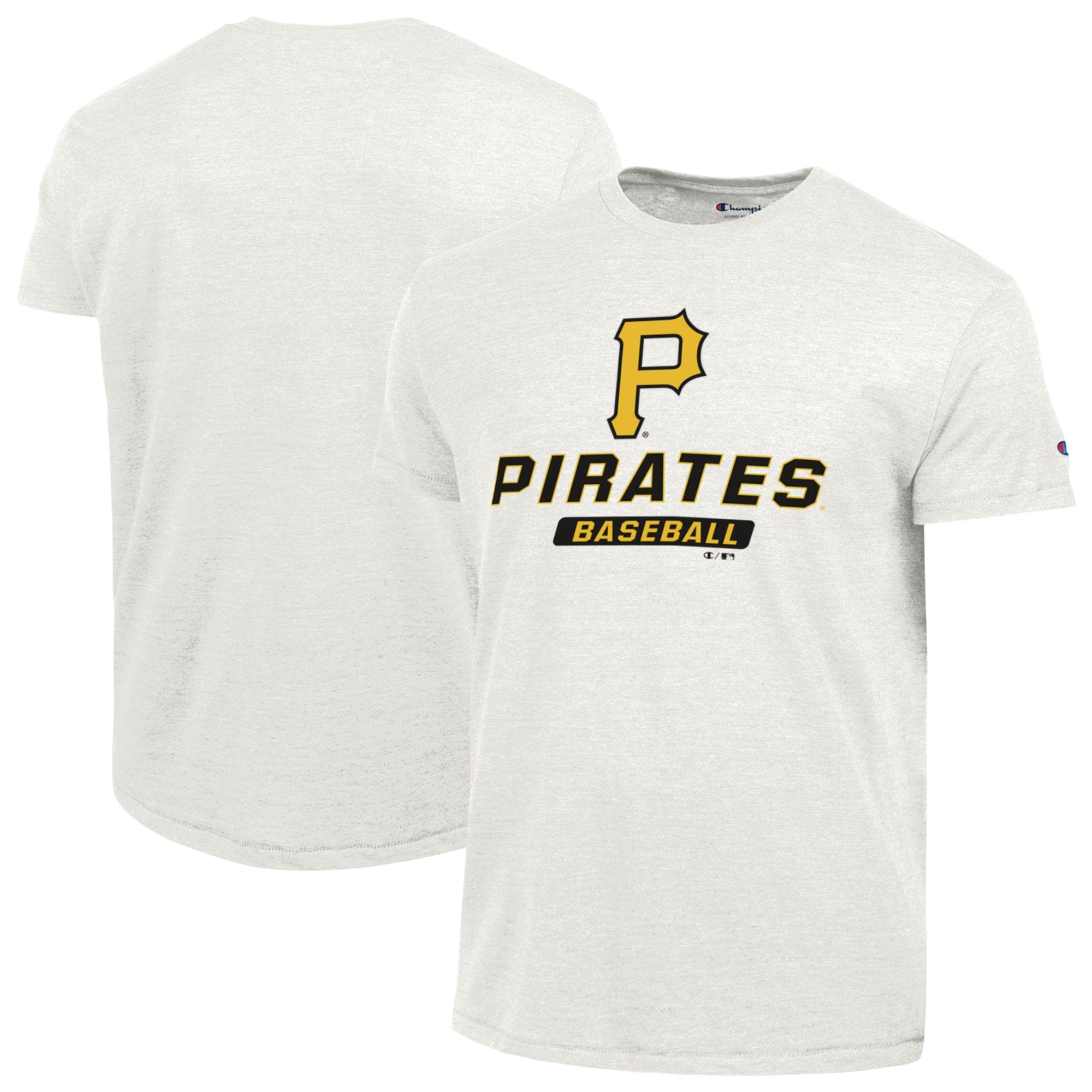 Men's Champion White Pittsburgh Pirates Ultimate Tri-blend T-Shirt