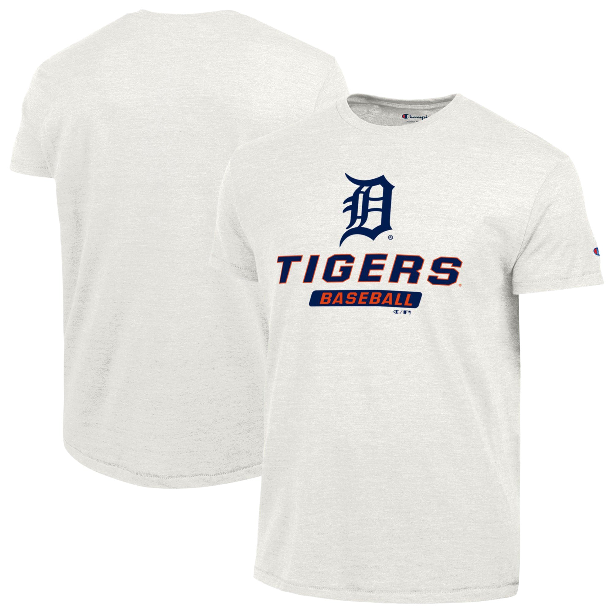 Men's Champion White Detroit Tigers Ultimate Tri-blend T-Shirt
