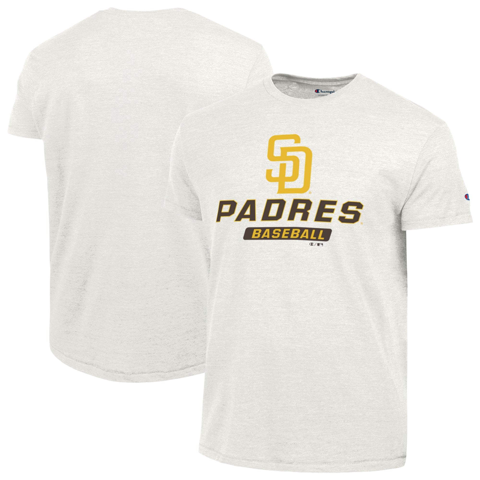Men's Champion White San Diego Padres Ultimate Tri-blend T-Shirt