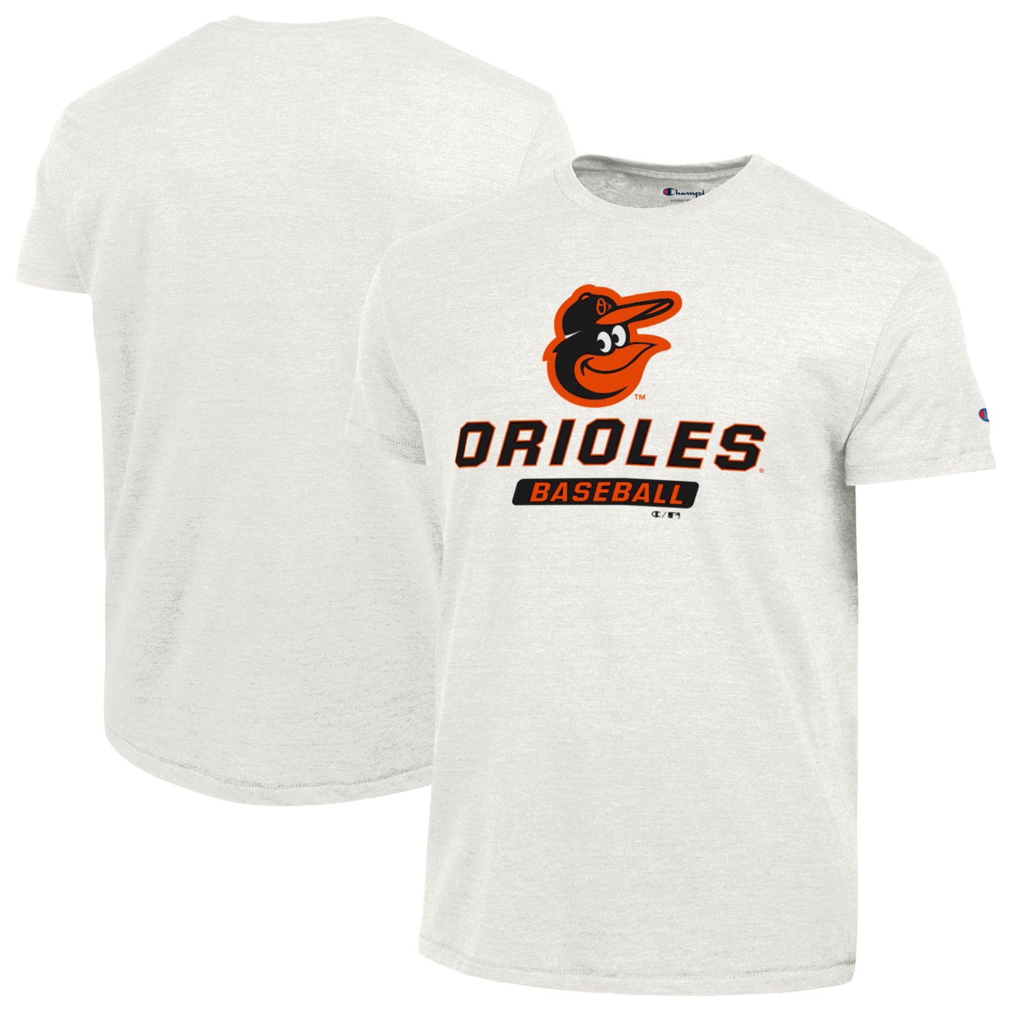 Men's Champion White Baltimore Orioles Ultimate Tri-blend T-Shirt
