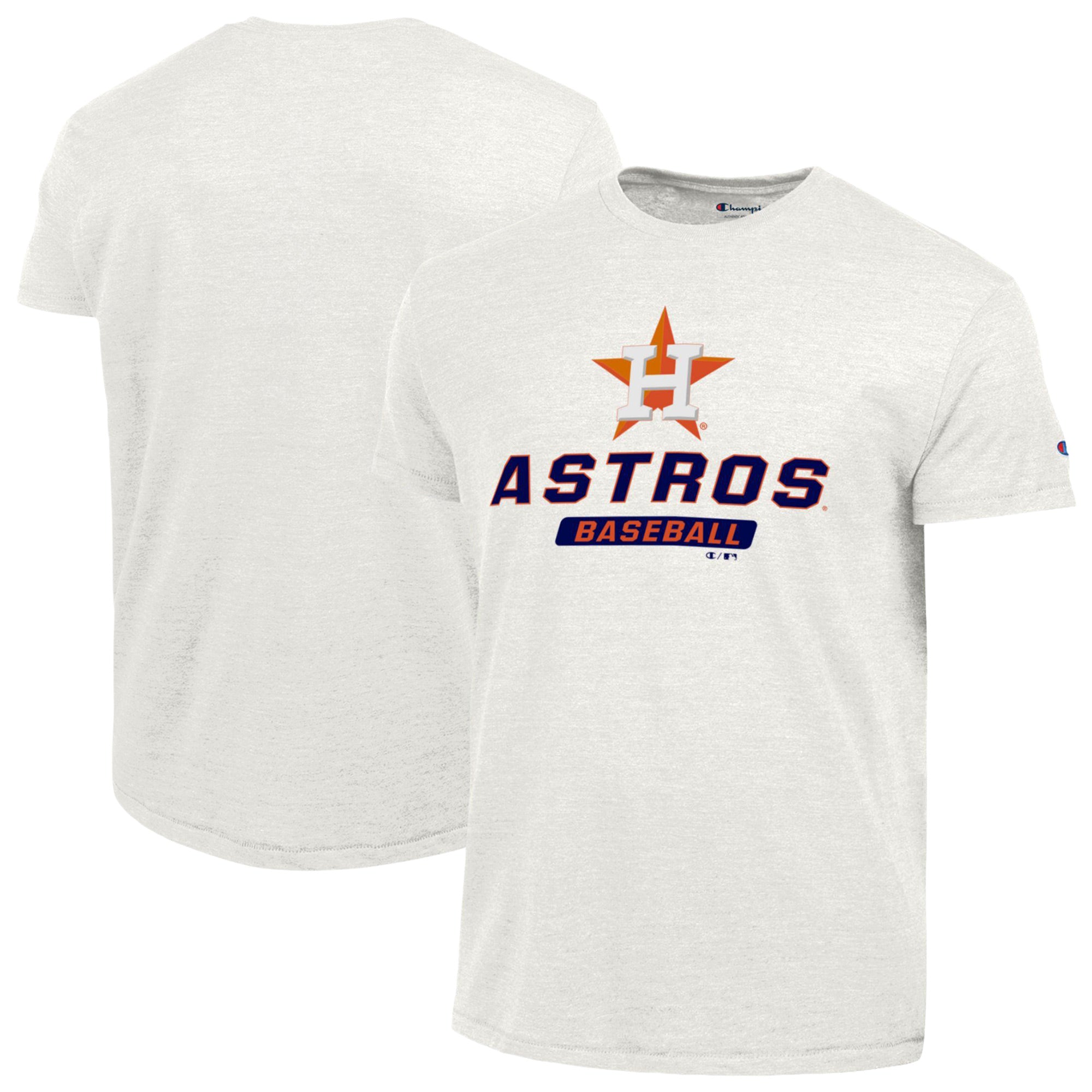 Men's Champion White Houston Astros Ultimate Tri-blend T-Shirt