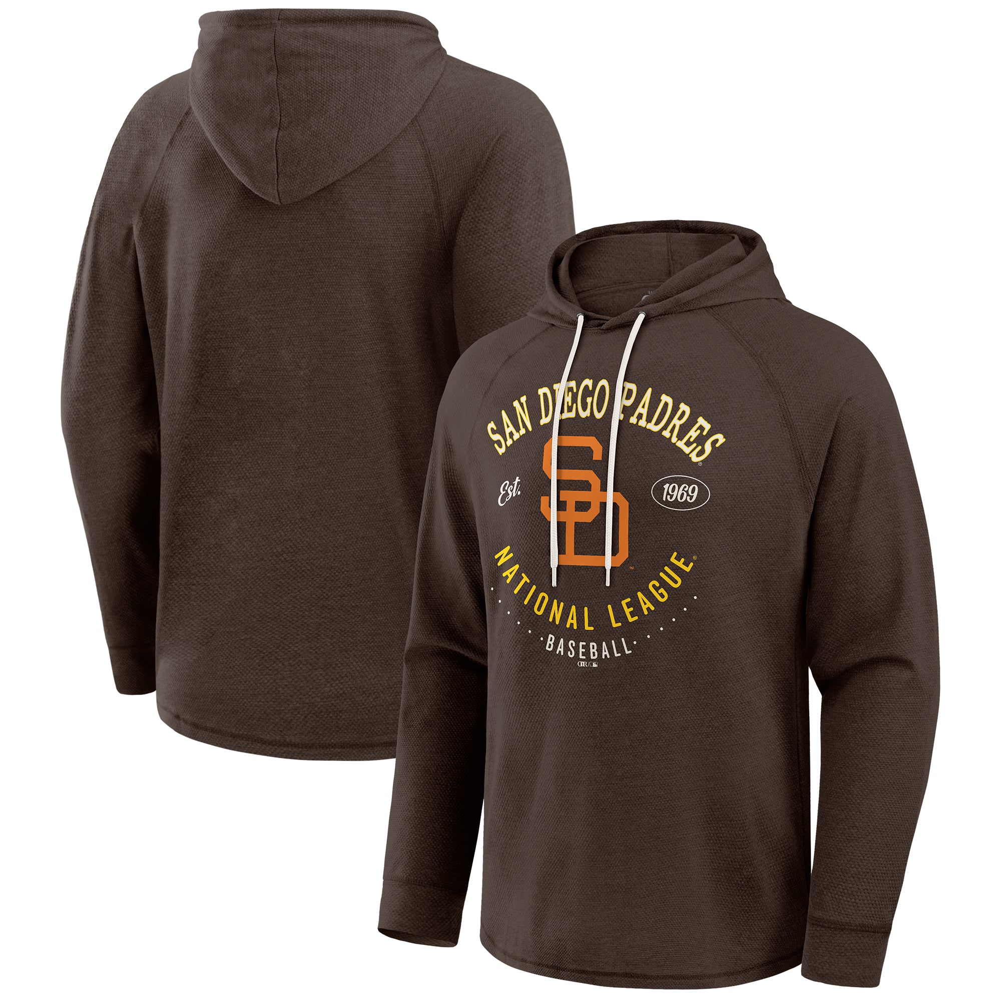 Men's Darius Rucker Collection by Fanatics Brown San Diego Padres Raglan Hooded Long Sleeve T-Shirt