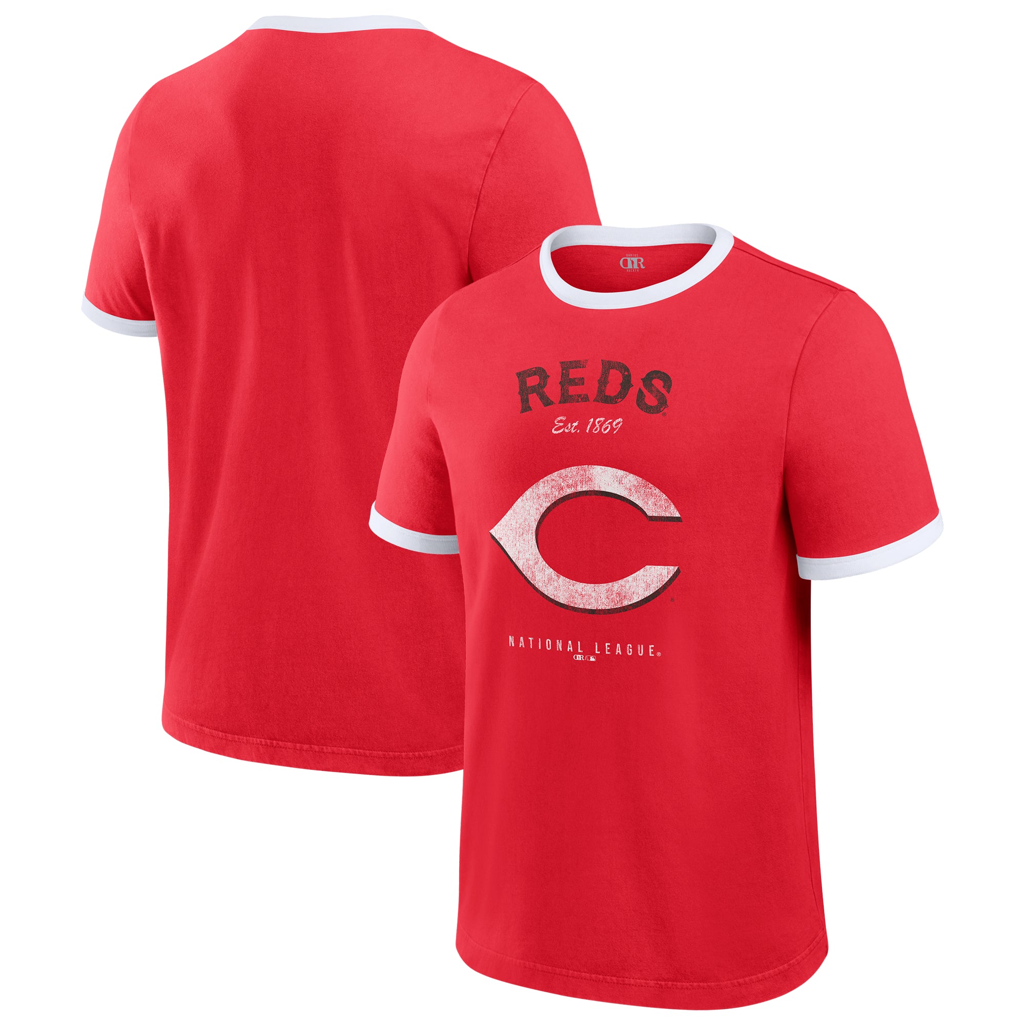 Men's Darius Rucker Collection by Fanatics Red Cincinnati Reds Washed Ringer T-Shirt