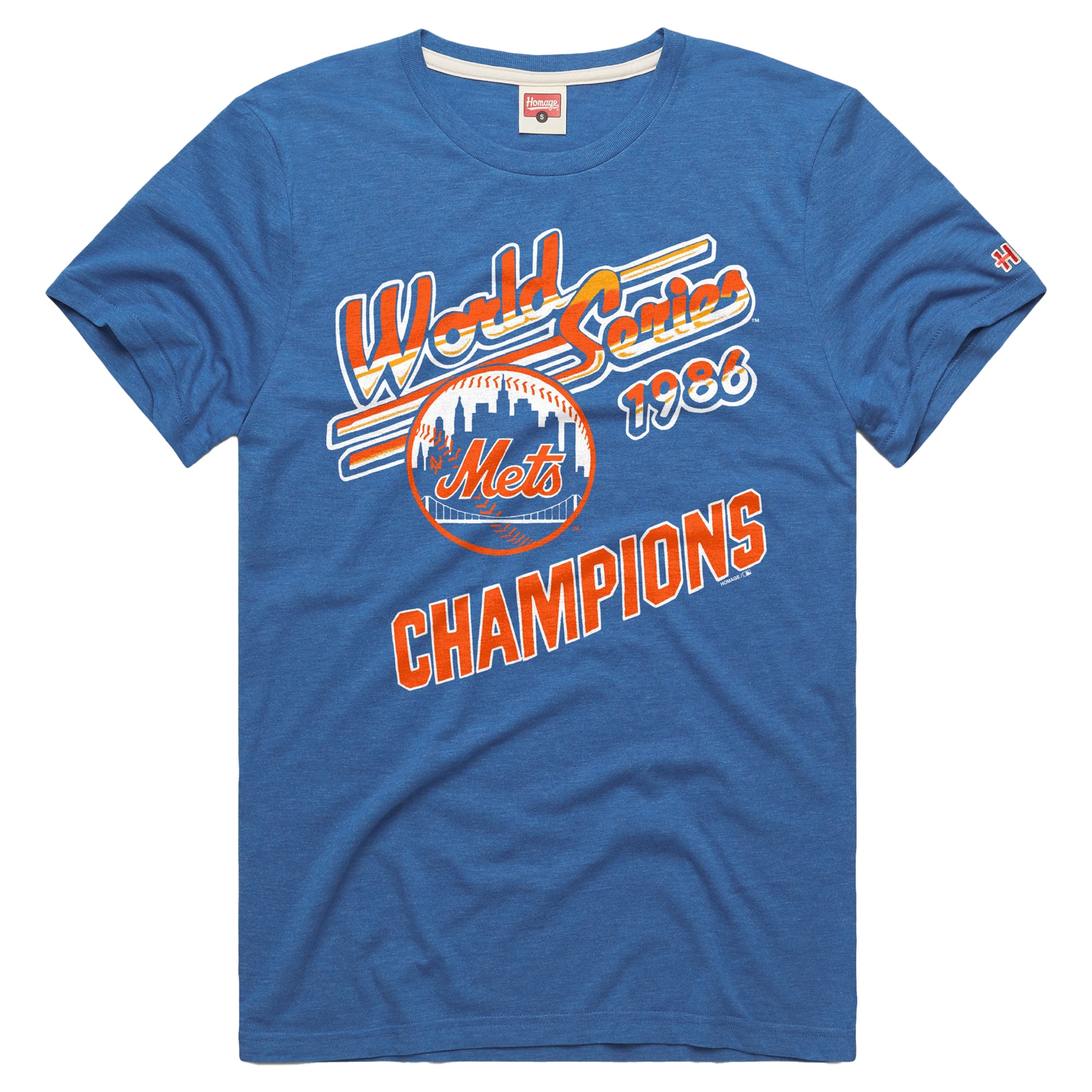 Men's Homage Royal New York Mets Tri-Blend Hyperlocal T-Shirt