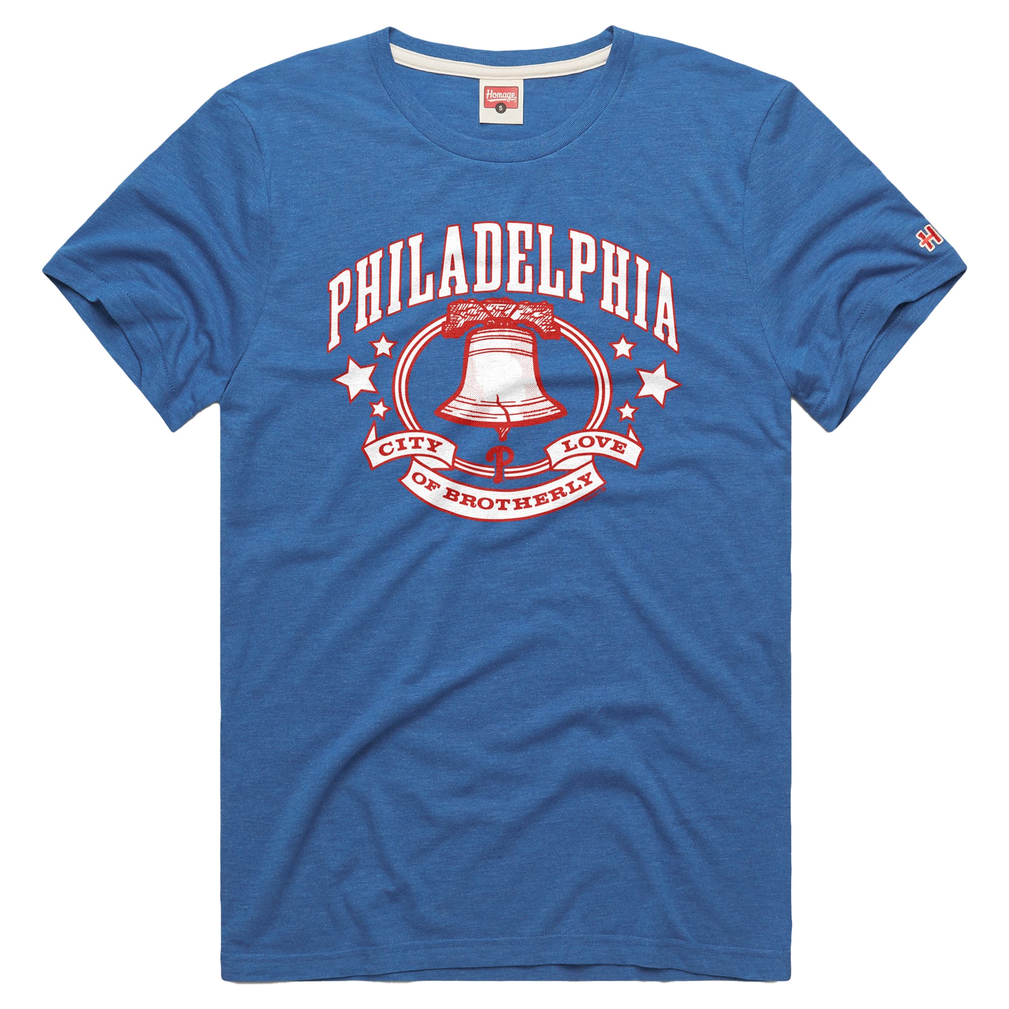 Men's Homage Royal Philadelphia Phillies Tri-Blend Hyperlocal T-Shirt
