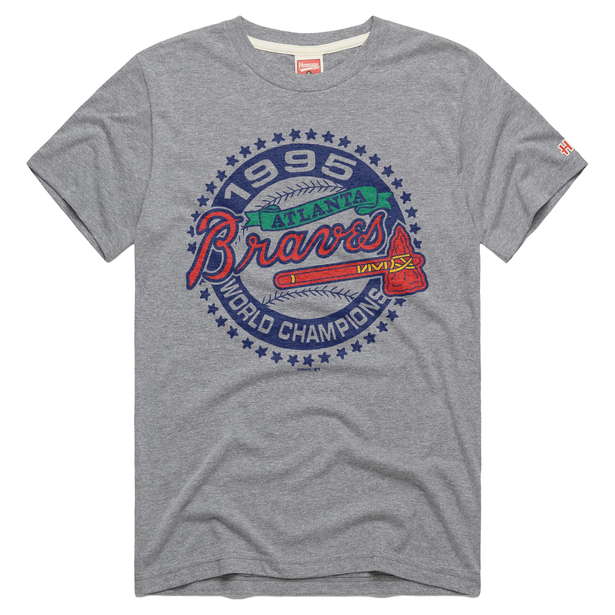 Men's Homage Gray Atlanta Braves Tri-Blend Hyperlocal T-Shirt