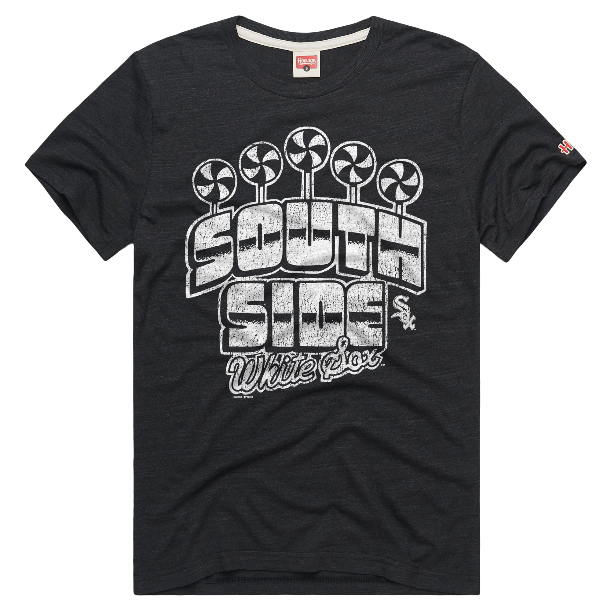 Men's Homage Charcoal Chicago White Sox Tri-Blend Hyperlocal T-Shirt