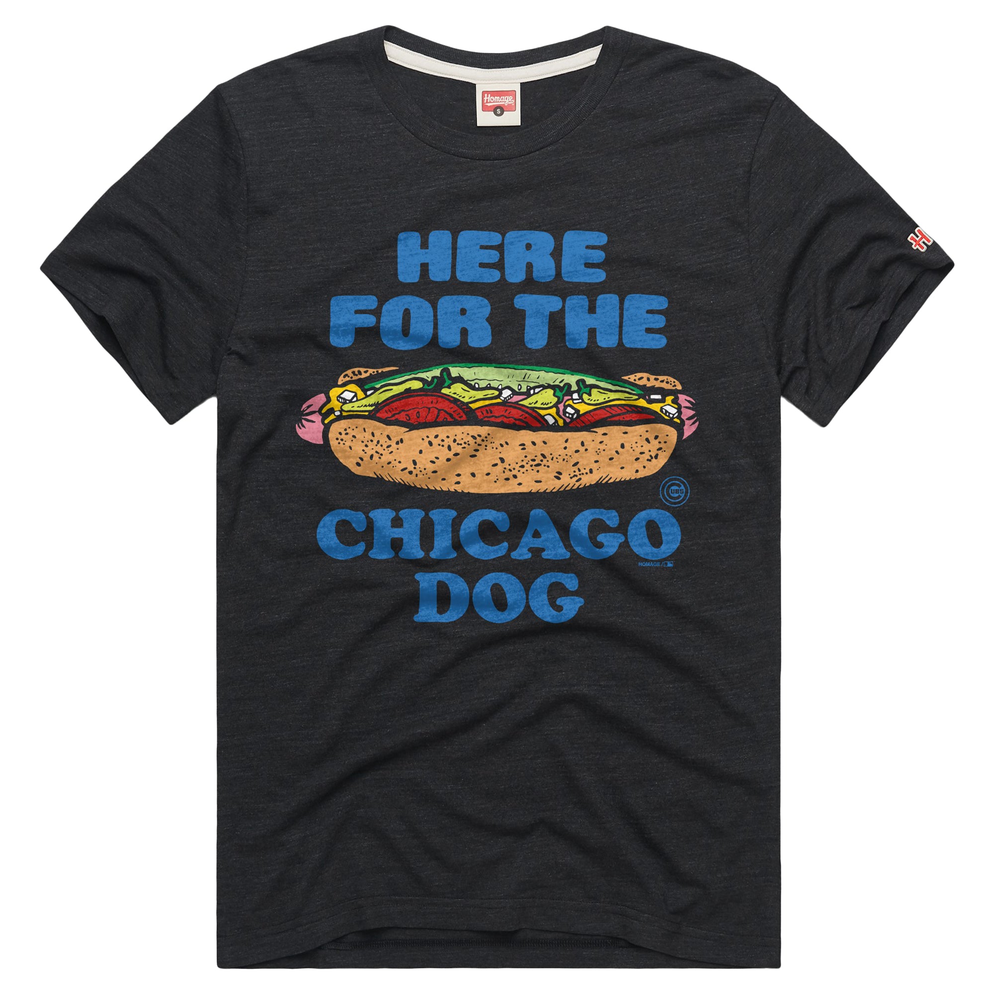 Men's Homage Charcoal Chicago Cubs Tri-Blend Hyperlocal T-Shirt