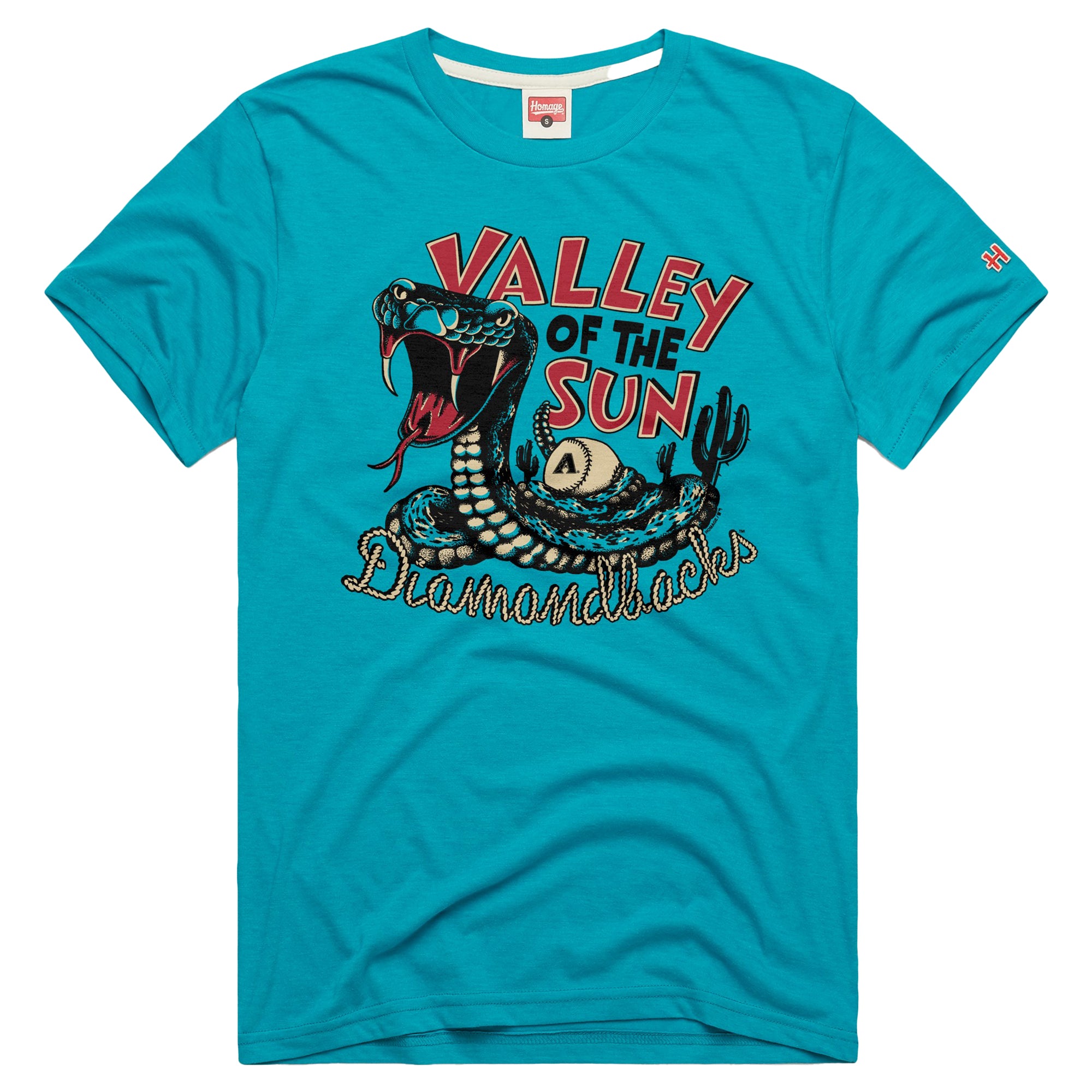Men's Homage Teal Arizona Diamondbacks Tri-Blend Hyperlocal T-Shirt