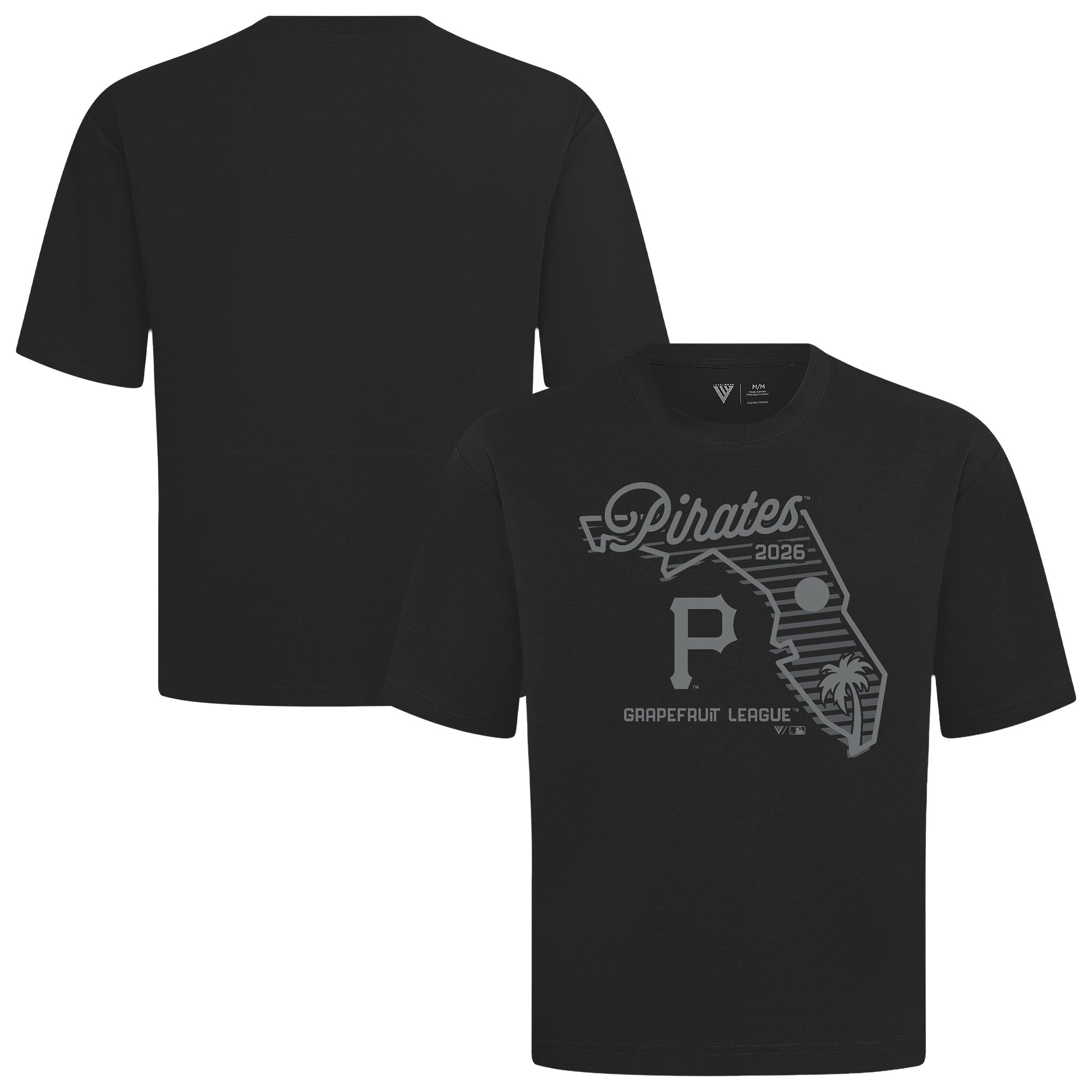 Men's Levelwear Black Pittsburgh Pirates Sunrise Luxe Signature Knit T-Shirt