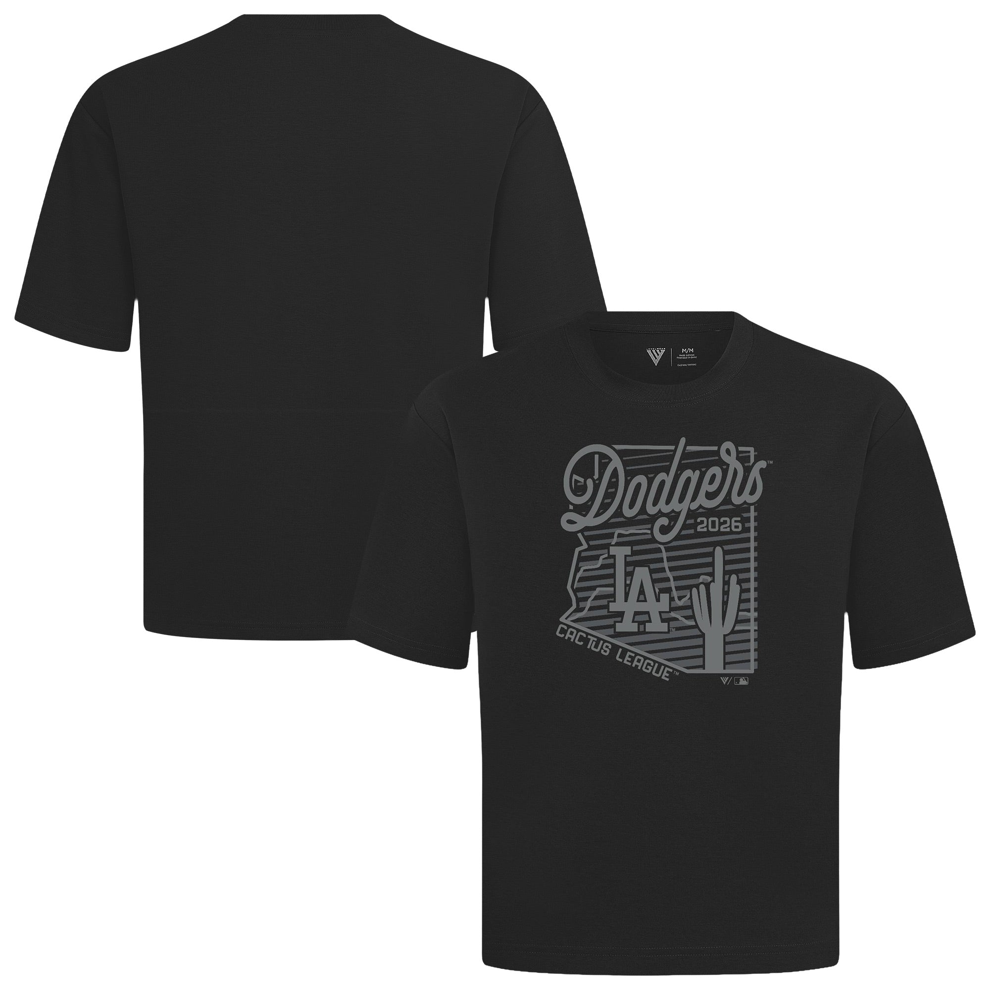 Men's Levelwear Black Los Angeles Dodgers Sunrise Luxe Signature Knit T-Shirt