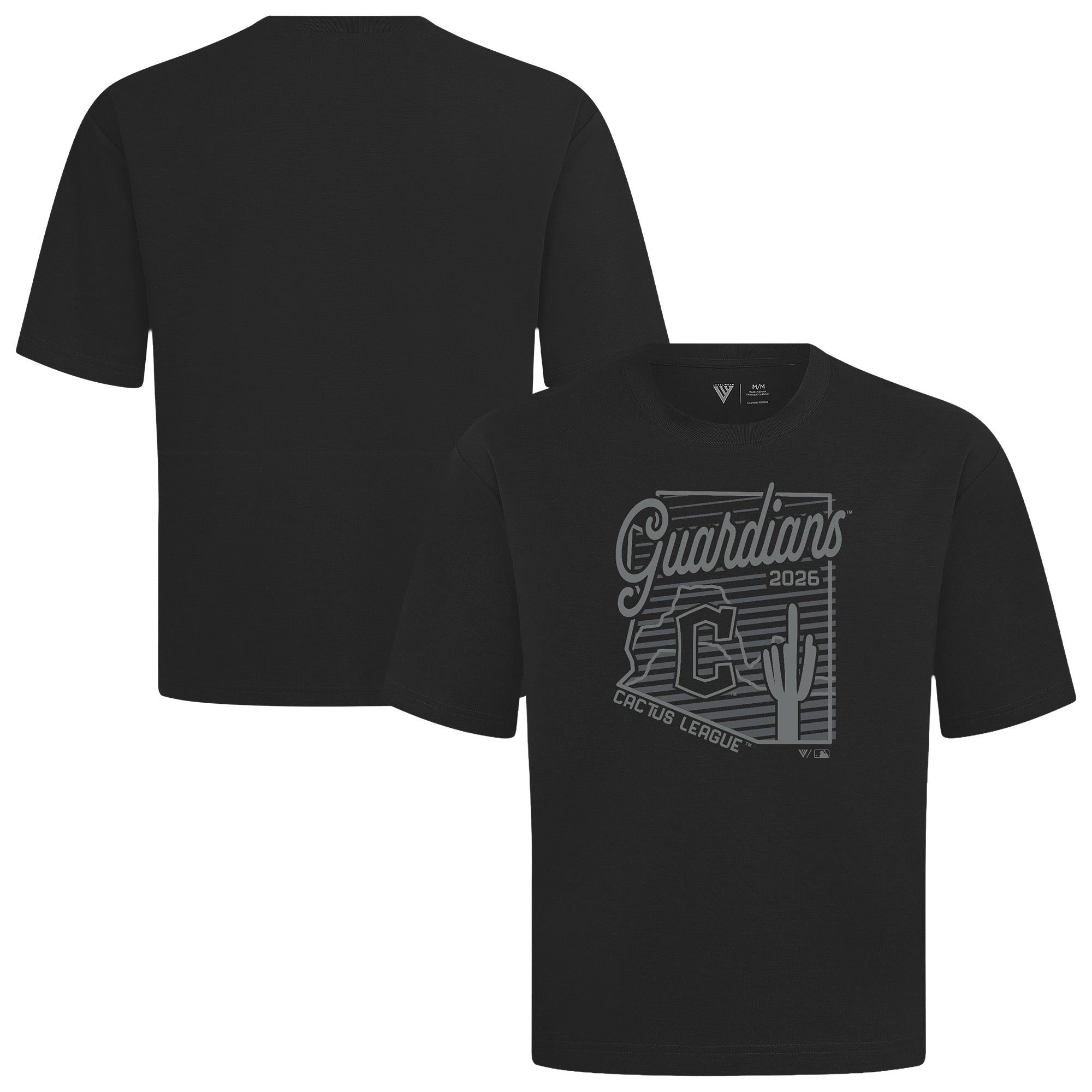 Men's Levelwear Black Cleveland Guardians Sunrise Luxe Signature Knit T-Shirt