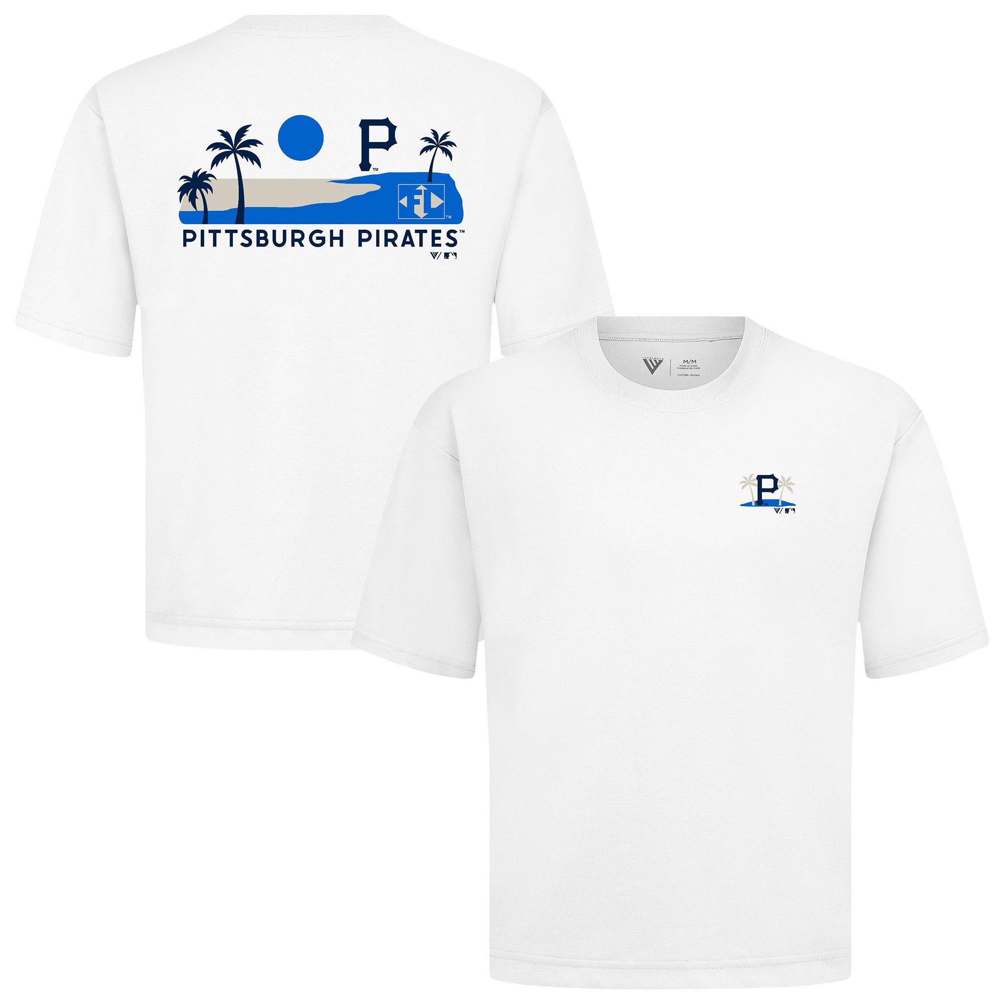 Men's Levelwear White Pittsburgh Pirates Panoramic Luxe Signature Knit T-Shirt