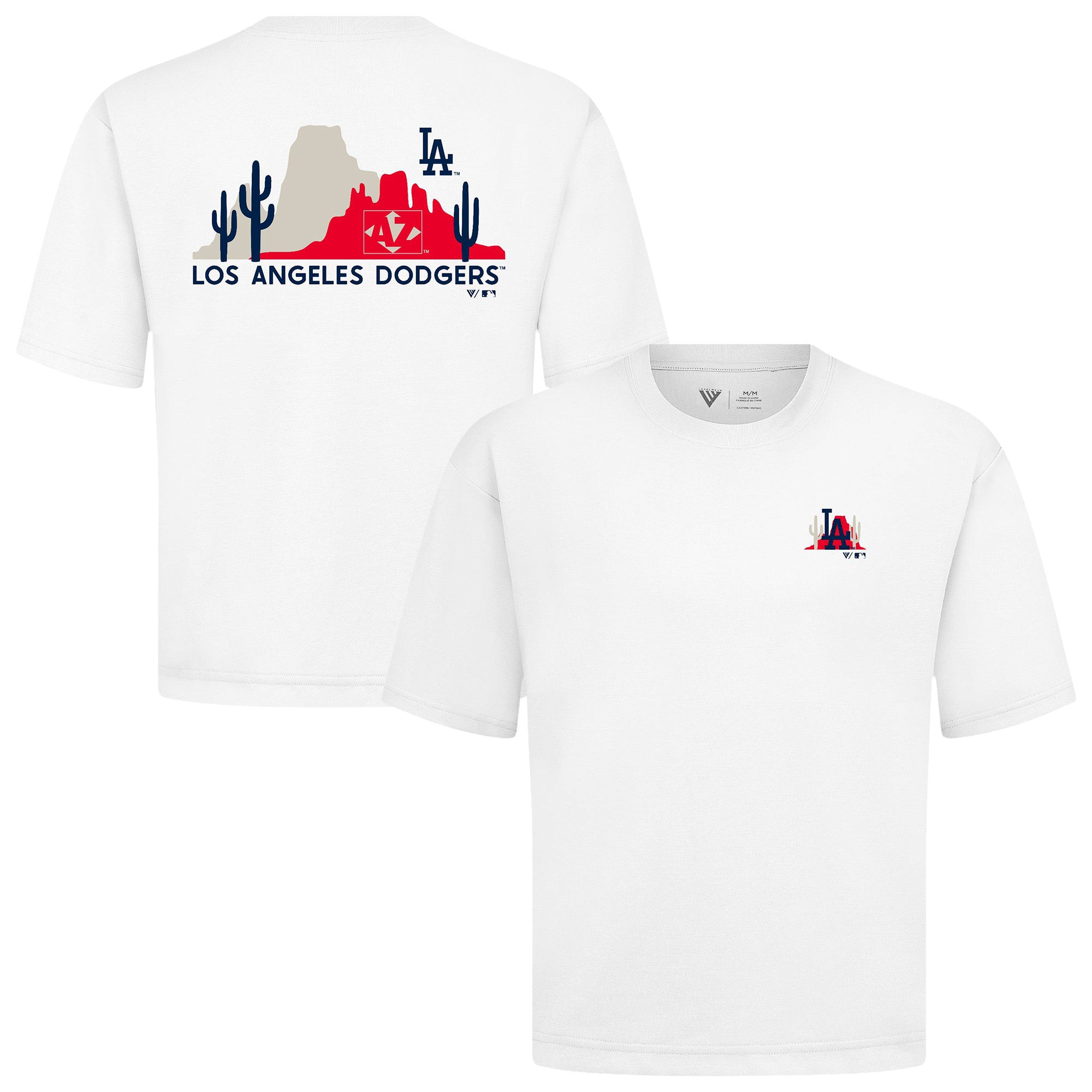 Men's Levelwear White Los Angeles Dodgers Panoramic Luxe Signature Knit T-Shirt