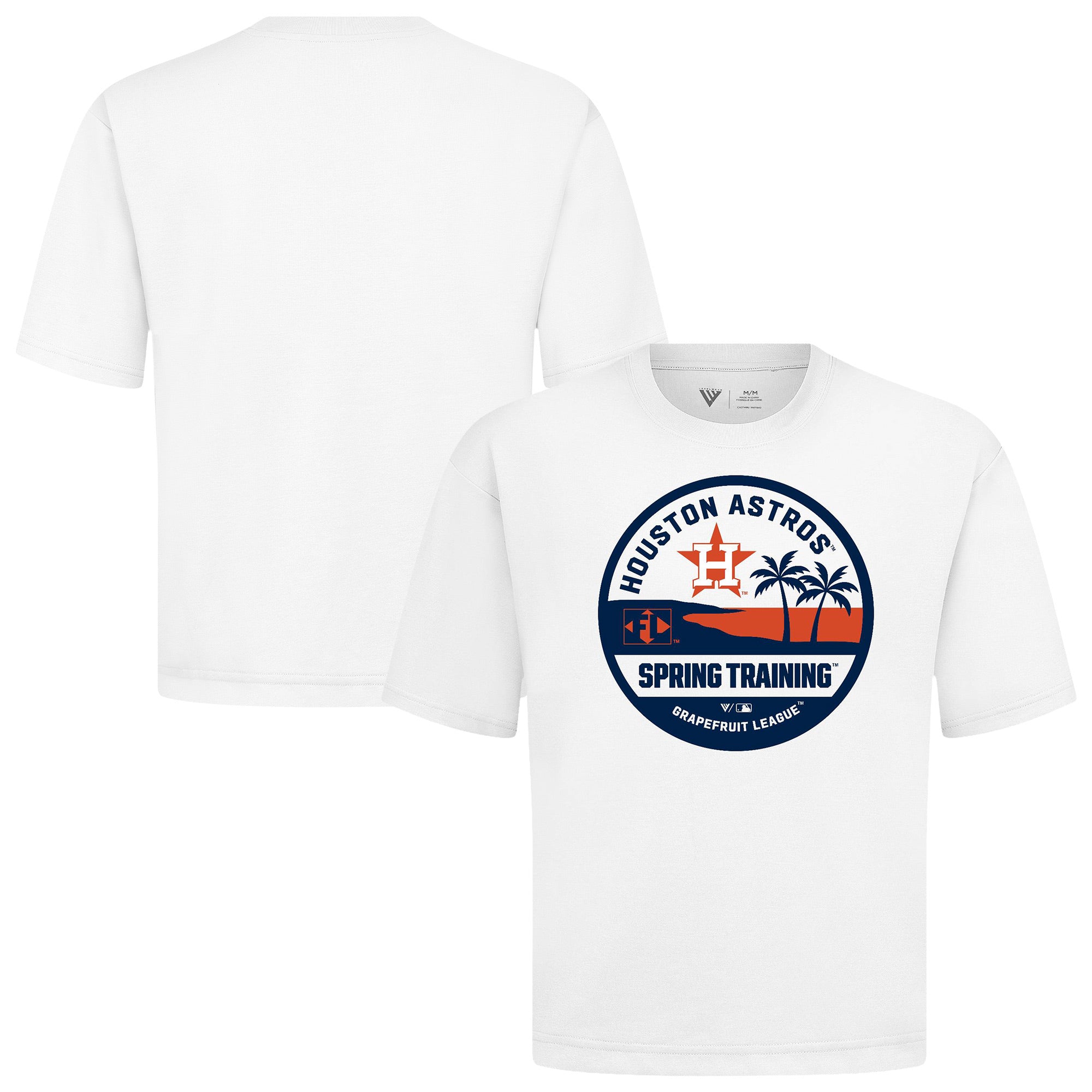 Men's Levelwear White Houston Astros Spring Training Badge Luxe Signature Knit T-Shirt