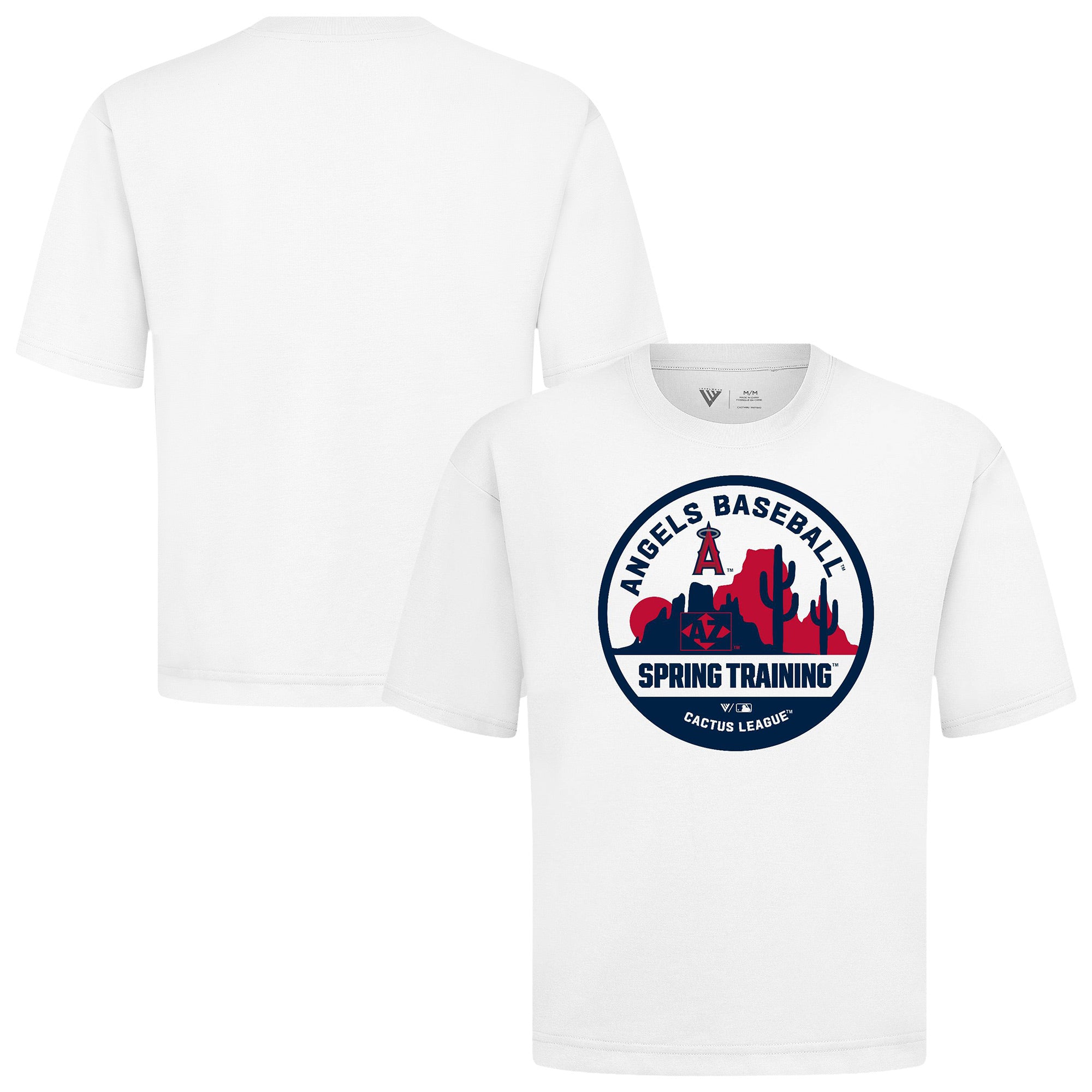 Men's Levelwear White Los Angeles Angels Spring Training Badge Luxe Signature Knit T-Shirt