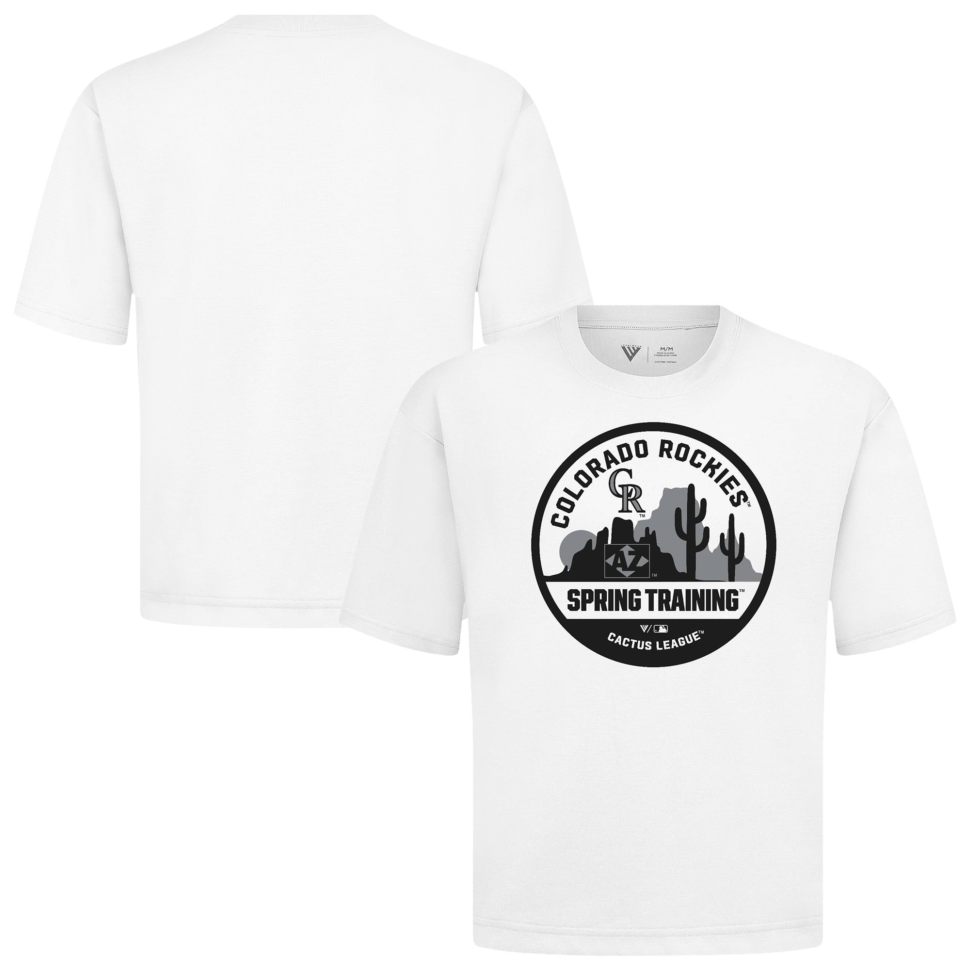 Men's Levelwear White Colorado Rockies Spring Training Badge Luxe Signature Knit T-Shirt
