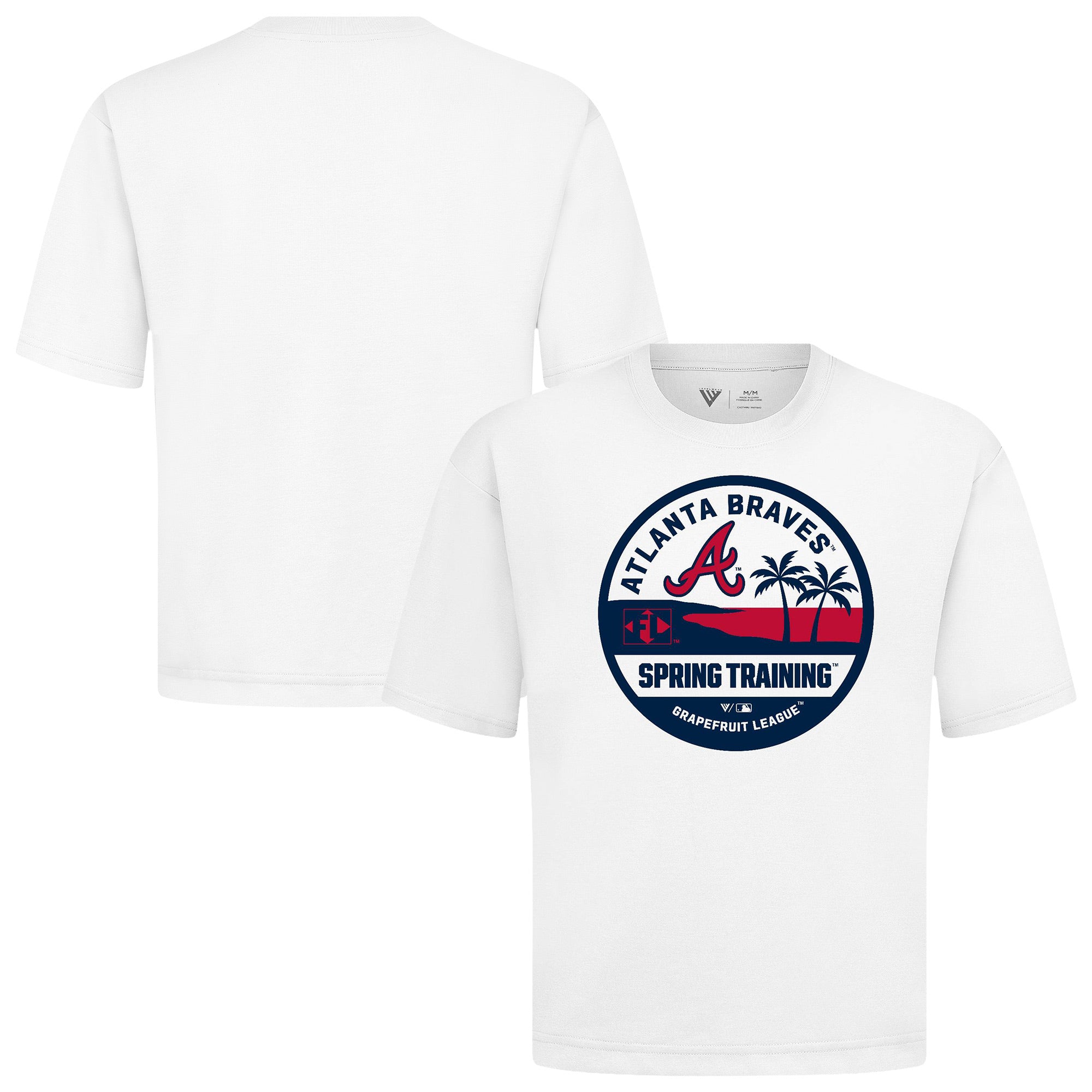 Men's Levelwear White Atlanta Braves Spring Training Badge Luxe Signature Knit T-Shirt