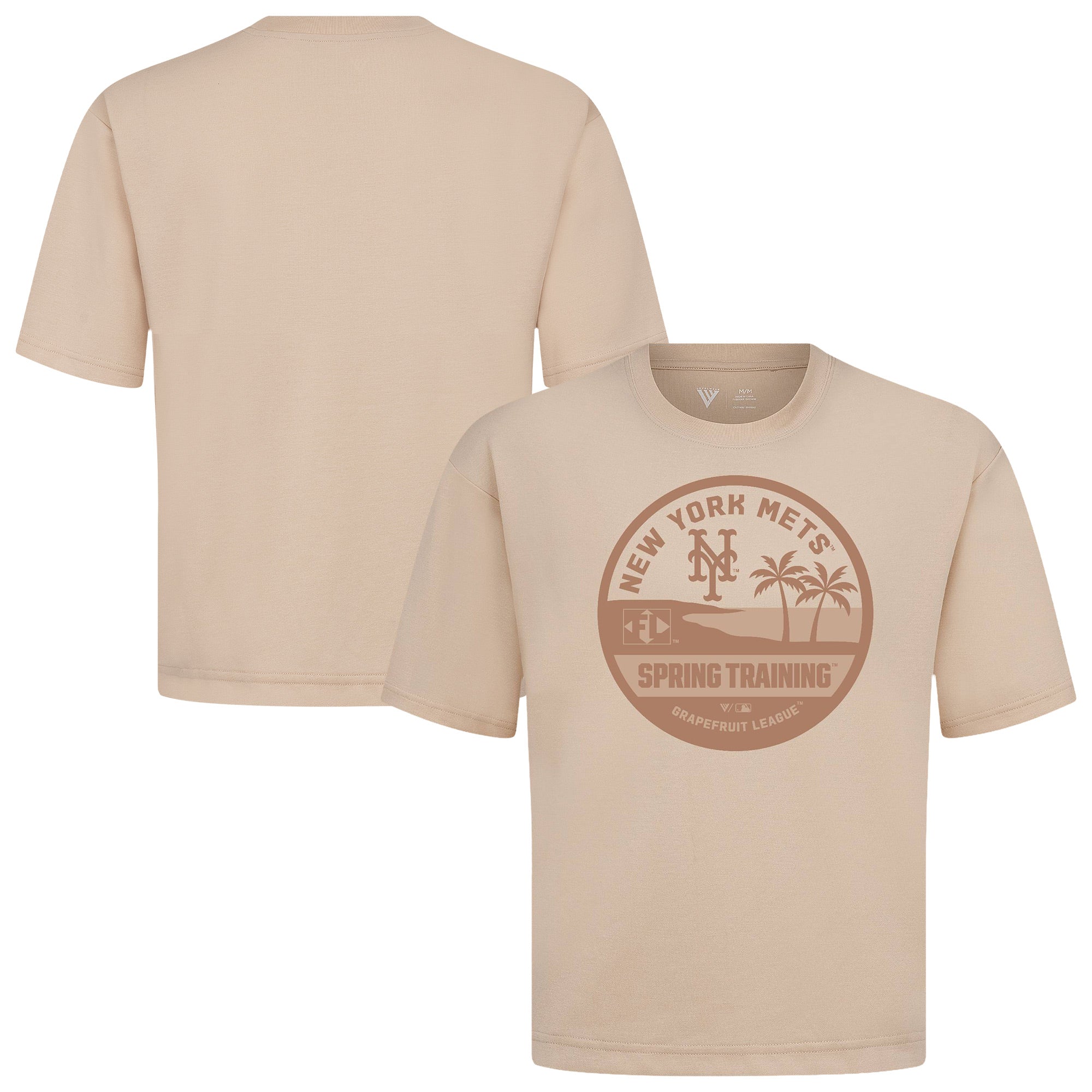 Men's Levelwear Khaki New York Mets Spring Training Badge Luxe Signature Knit T-Shirt