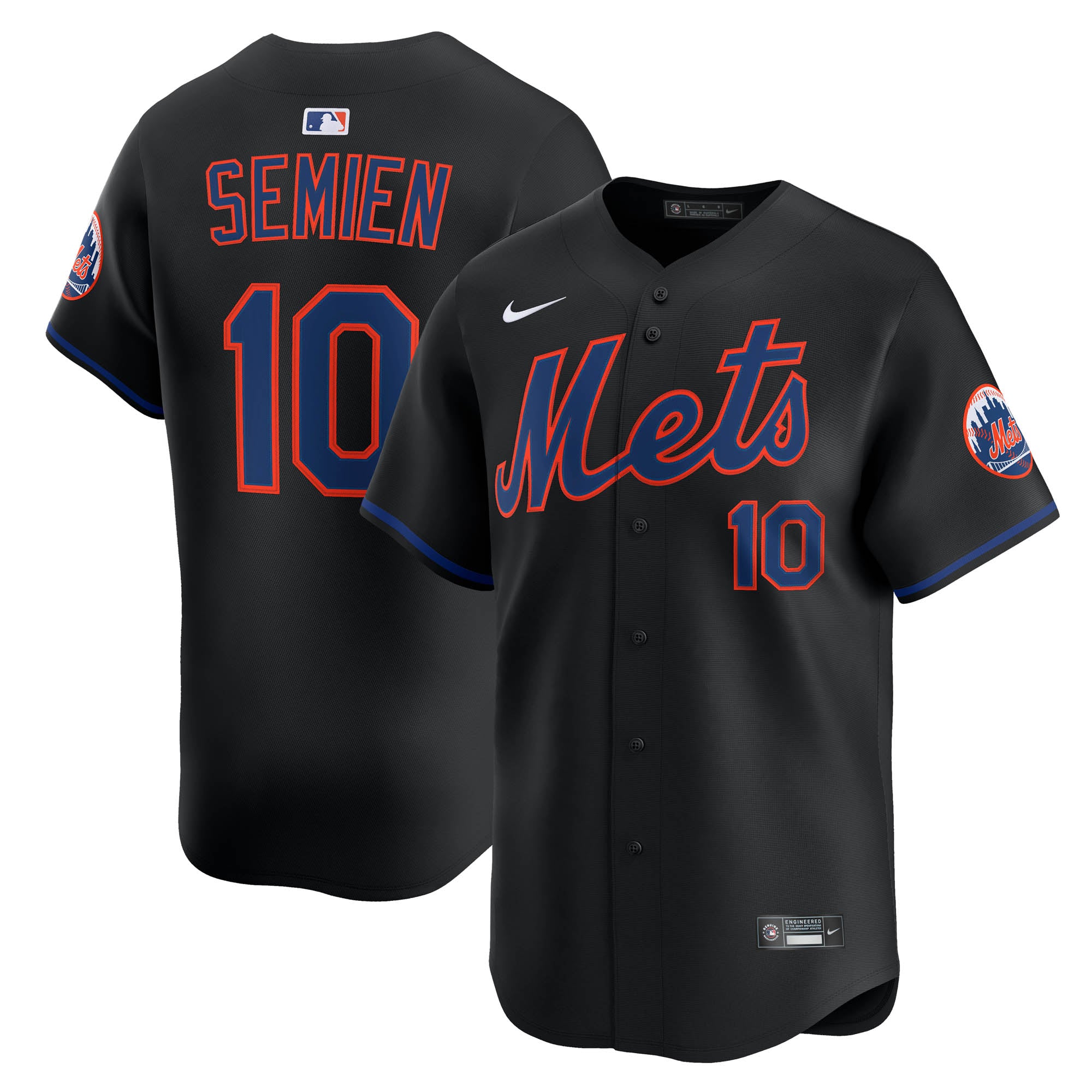 Men's Nike Marcus Semien Black New York Mets Alternate Limited Jersey