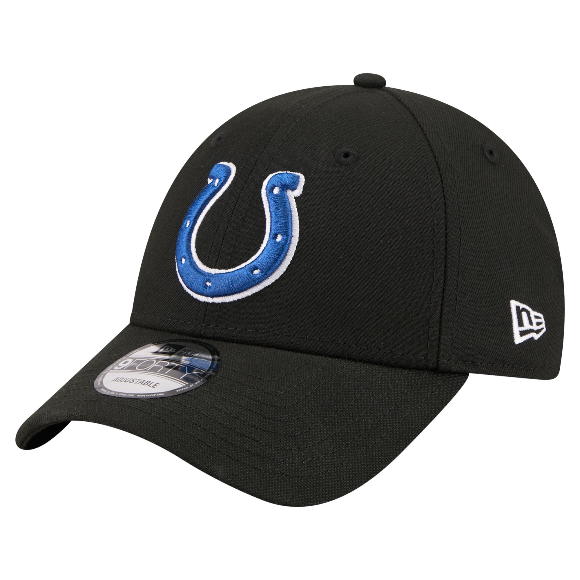 Men's New Era  Black Indianapolis Colts Core Team 9FORTY Adjustable Hat