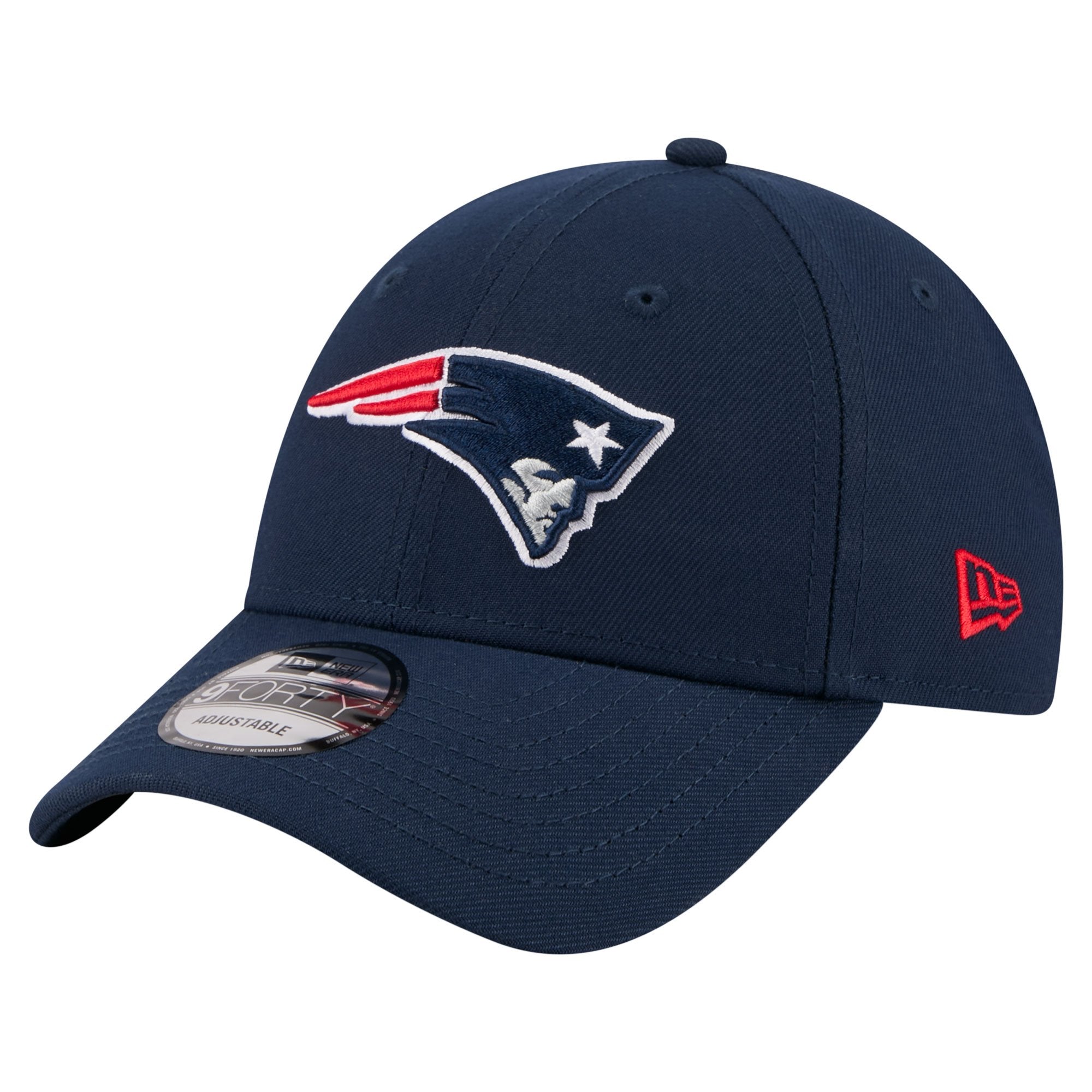 Men's New Era  Navy New England Patriots Core Team 9FORTY Adjustable Hat