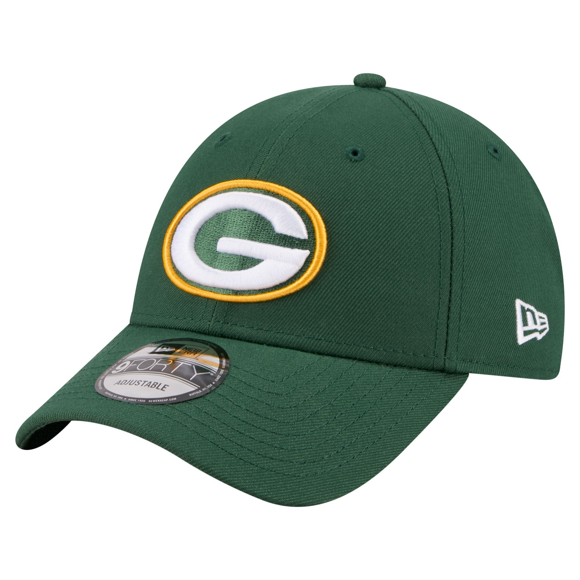 Men's New Era  Green Green Bay Packers Core Team 9FORTY Adjustable Hat