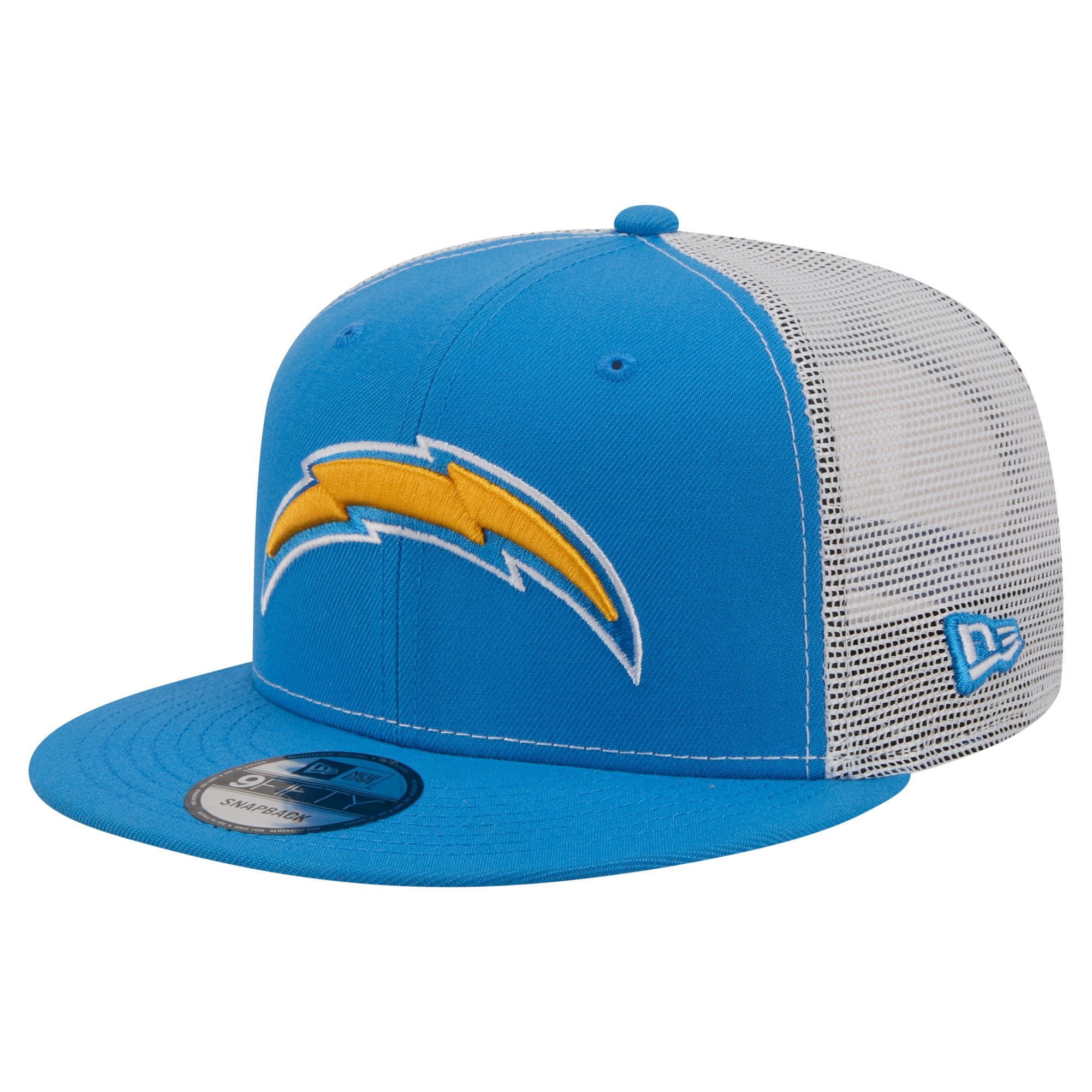 Men's New Era  Powder Blue Los Angeles Chargers Core Team 9FIFTY Trucker Snapback Hat