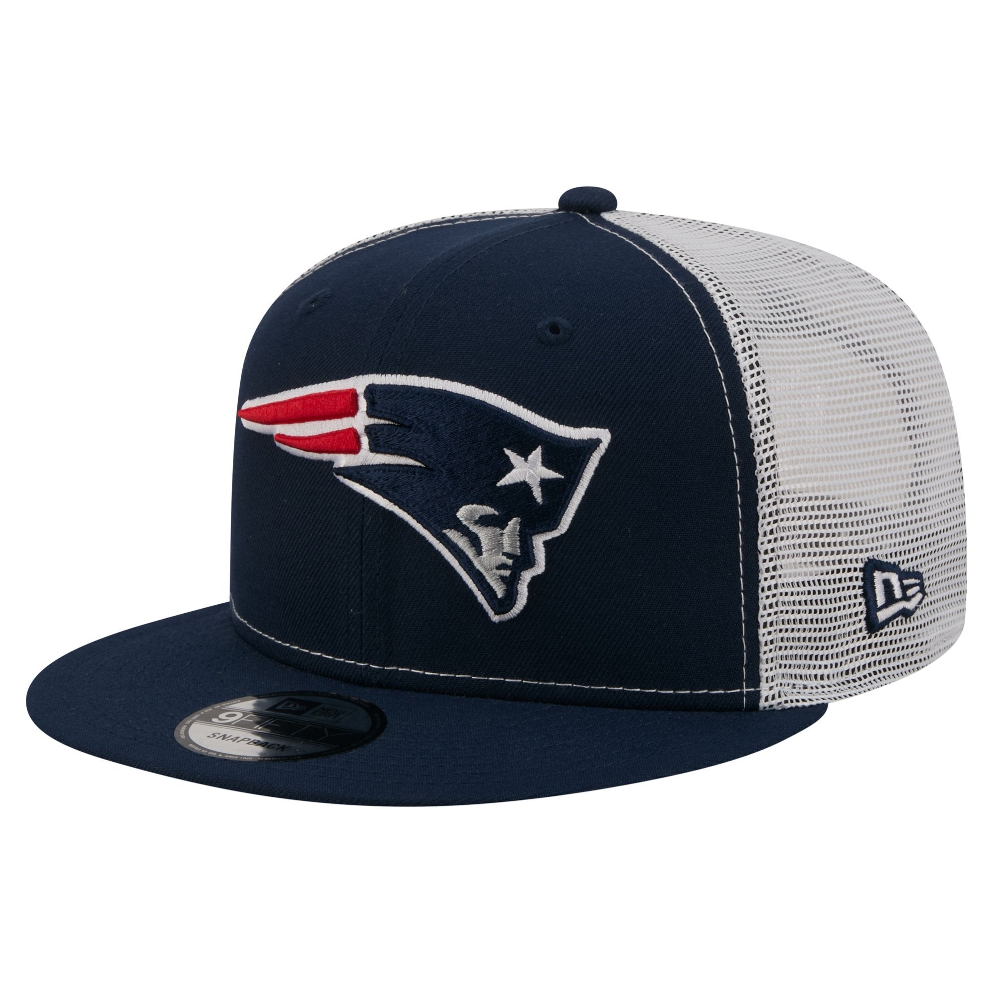 Men's New Era  Navy New England Patriots Core Team 9FIFTY Trucker Snapback Hat