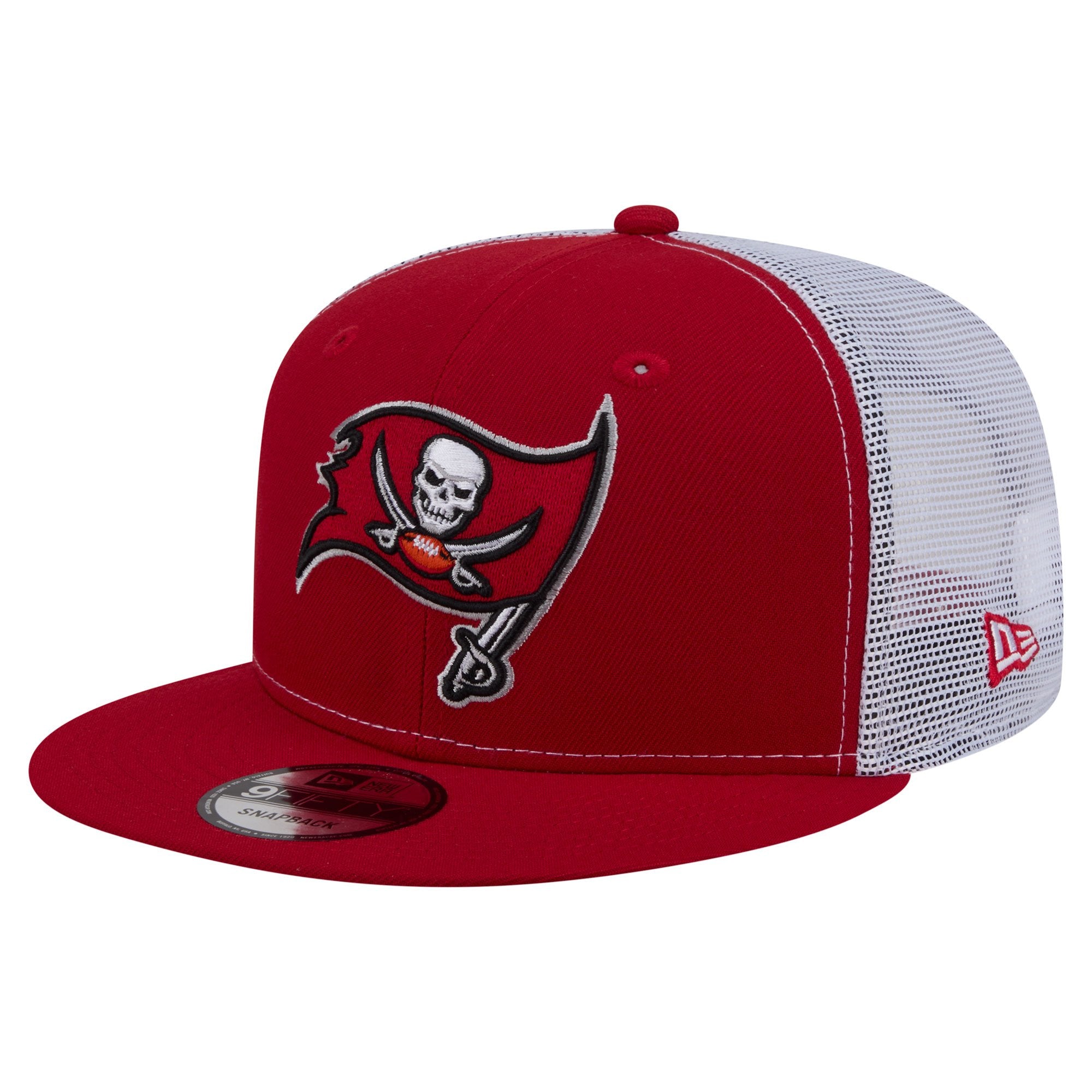 Men's New Era  Red Tampa Bay Buccaneers Core Team 9FIFTY Trucker Snapback Hat