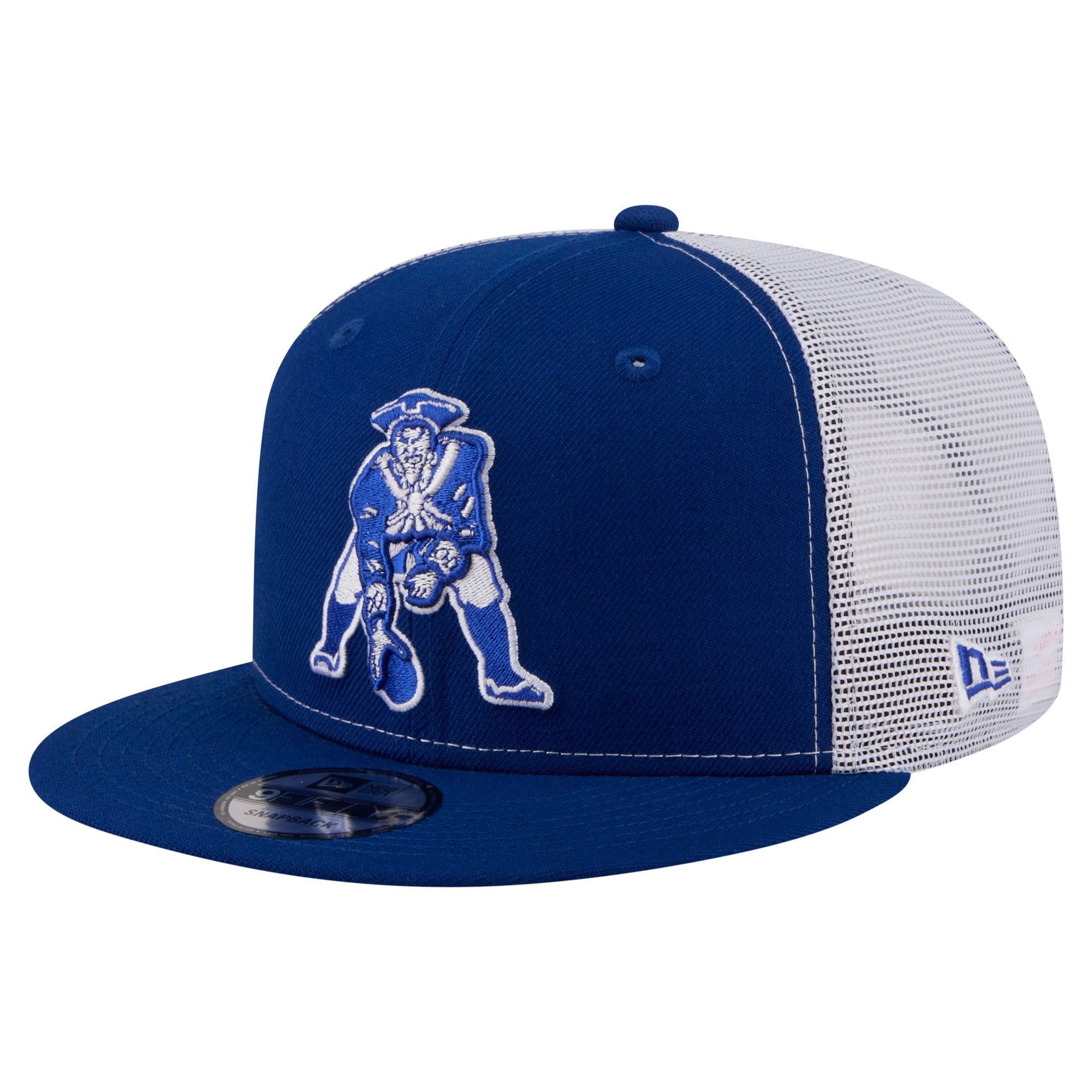 Men's New Era  Royal New England Patriots Core Team 9FIFTY Trucker Snapback Hat