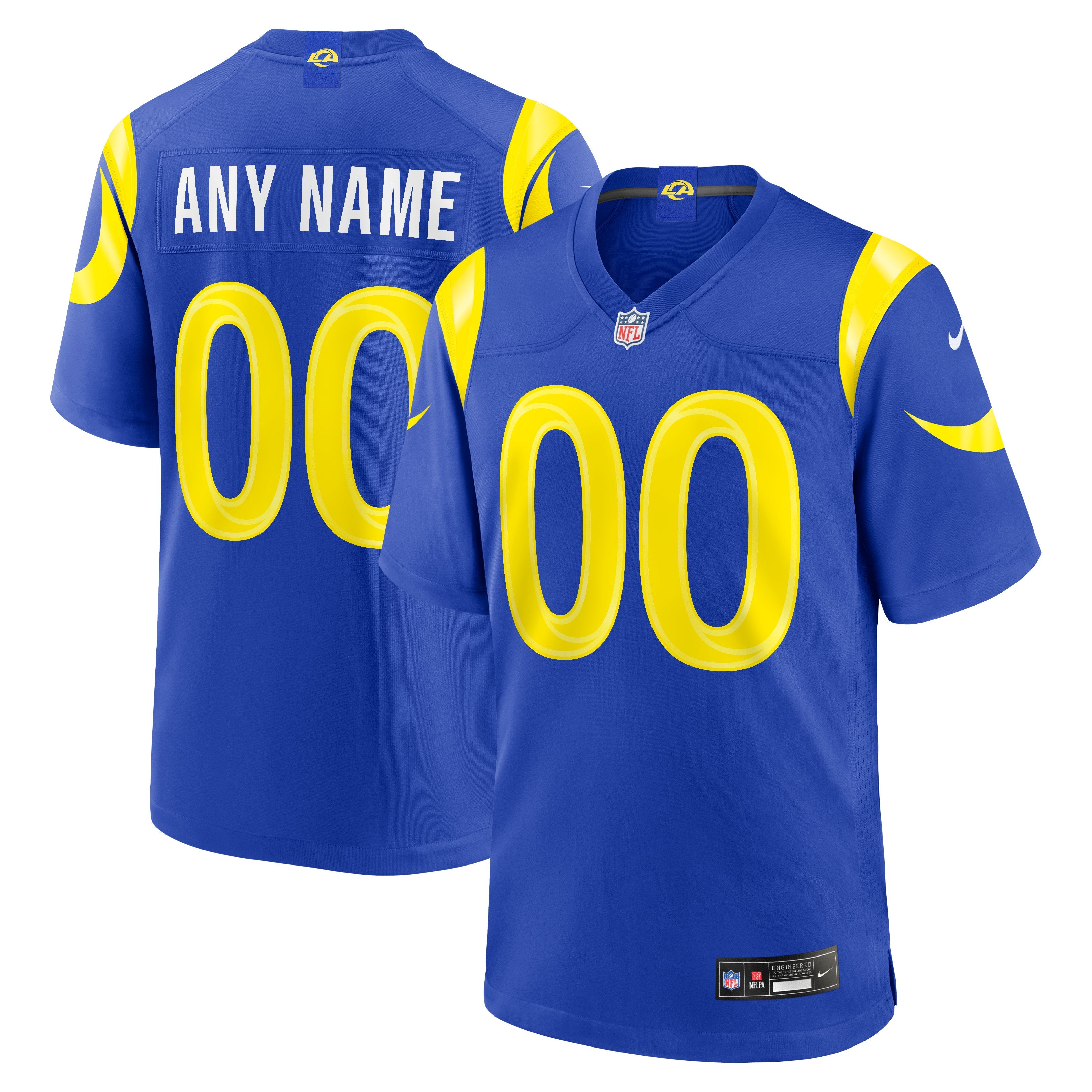 Men's Nike Royal Los Angeles Rams Custom Game Jersey