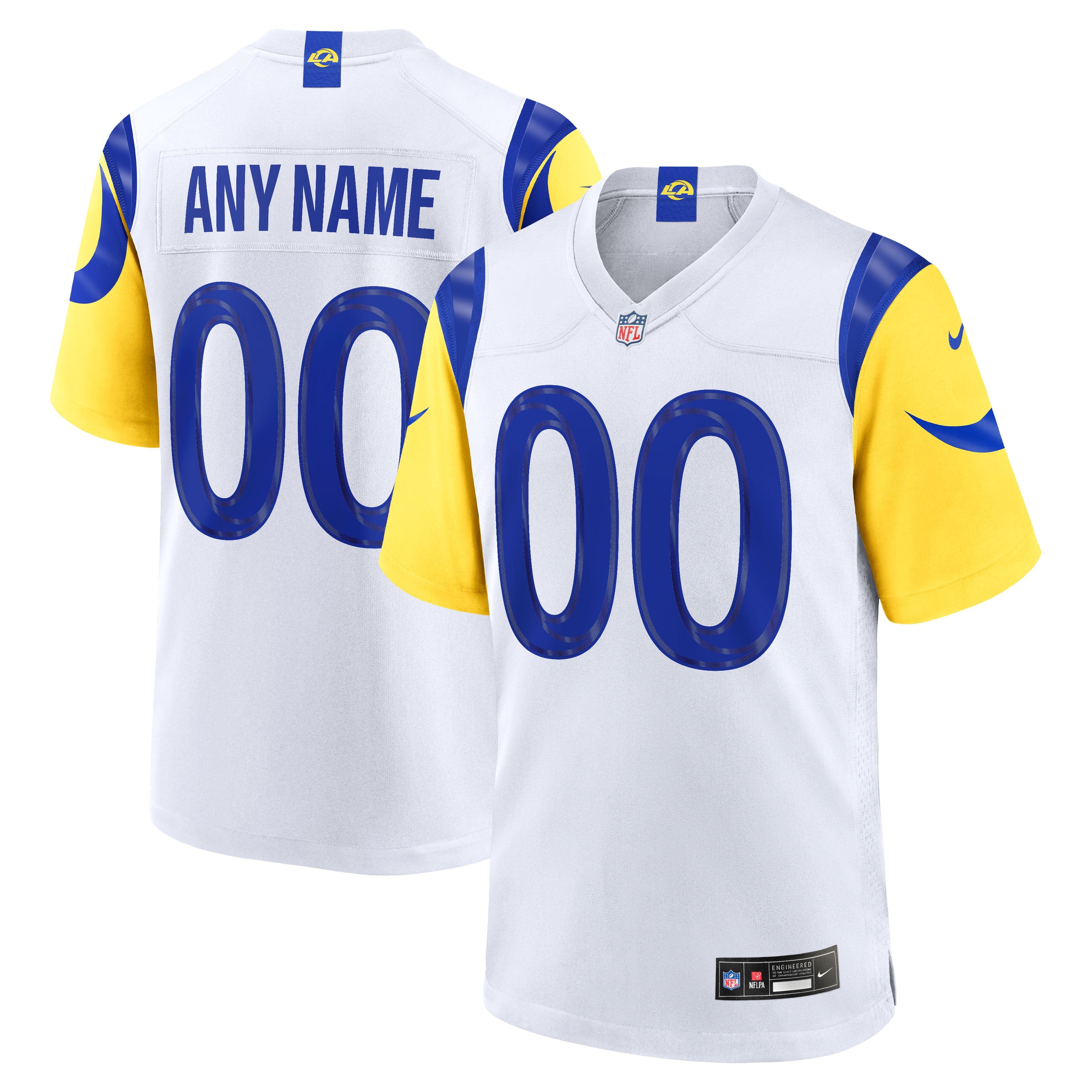 Men's Nike White Los Angeles Rams Custom Game Jersey
