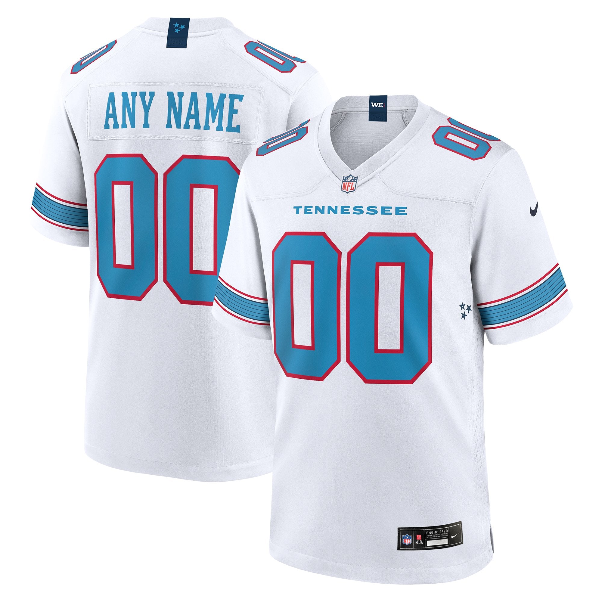 Men's Nike White Tennessee Titans Game Custom Jersey