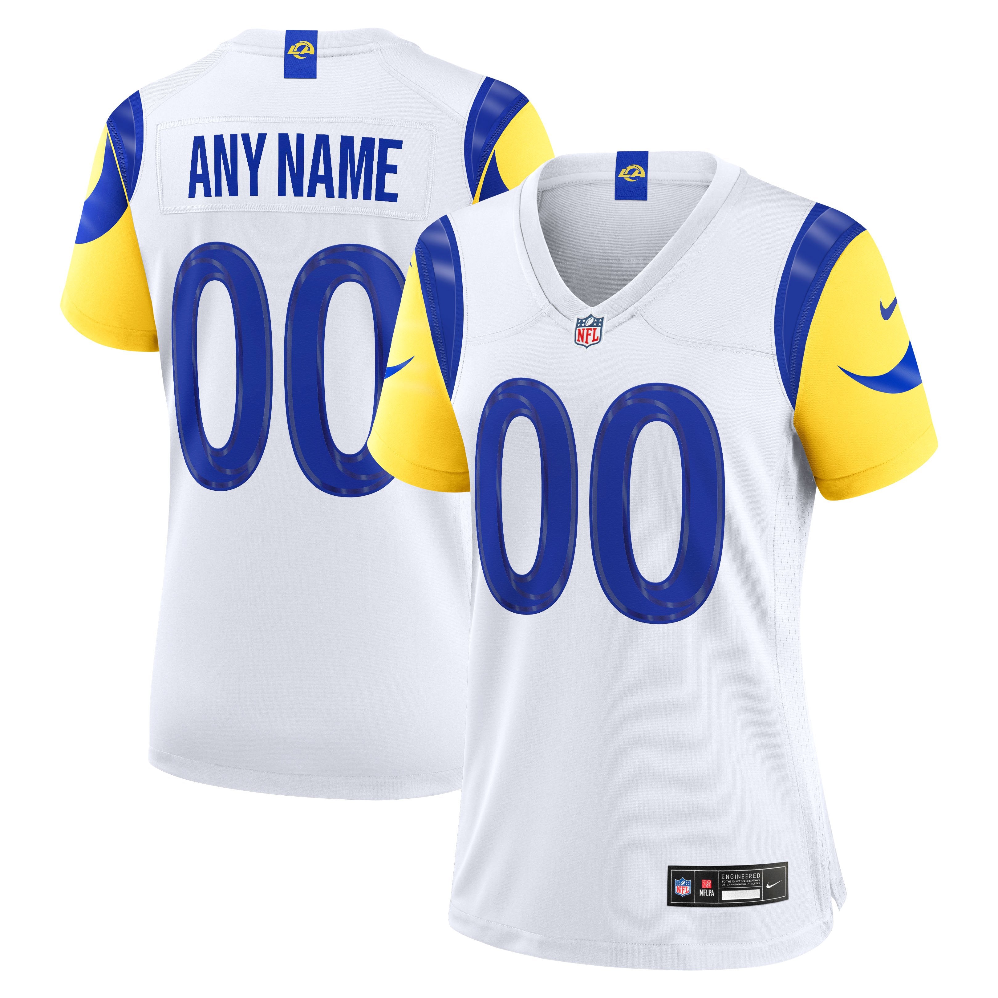 Women's Nike White Los Angeles Rams Custom Game Jersey