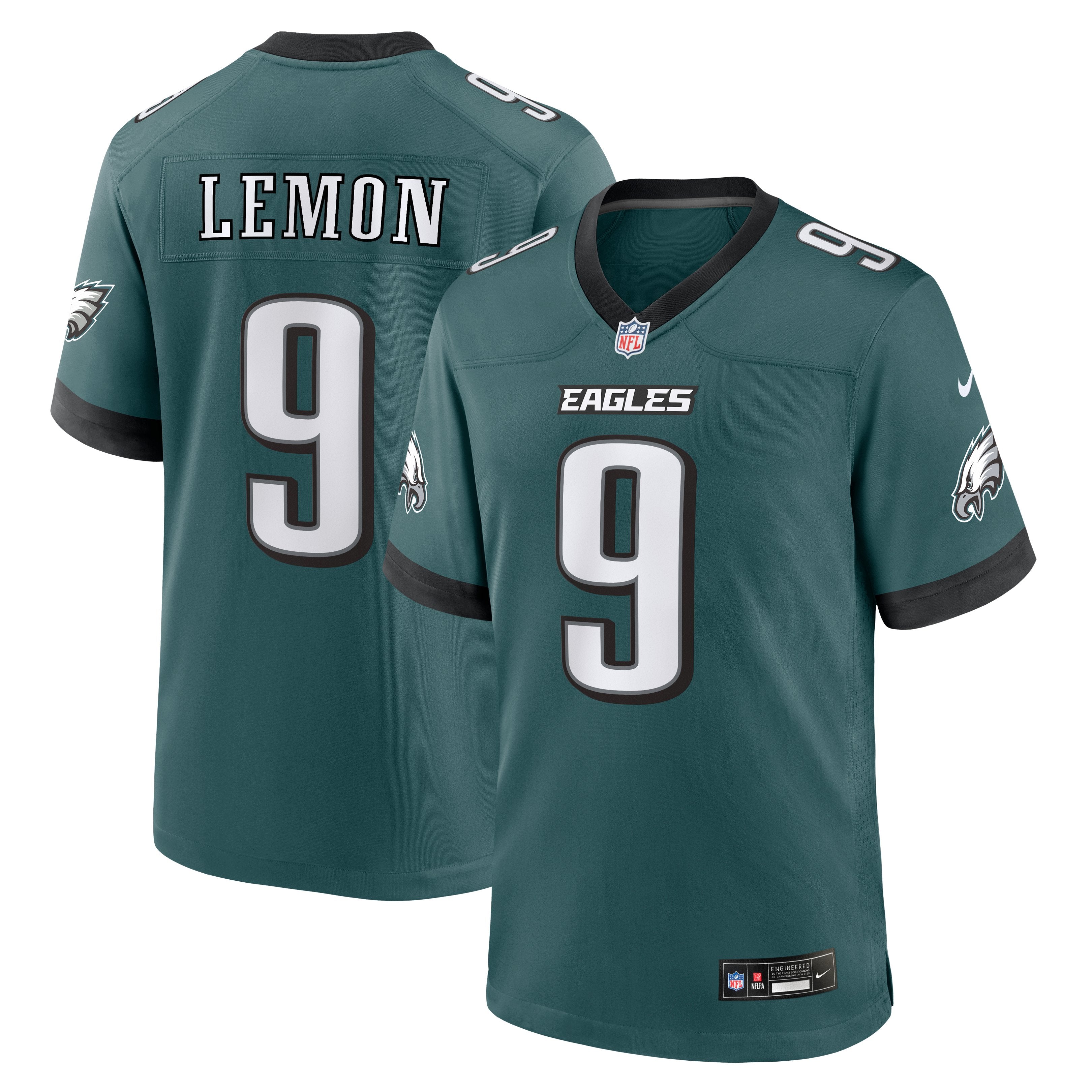 Men's Nike Makai Lemon Green Philadelphia Eagles 2026 NFL Draft First Round Pick No. 20 Team Game Jersey