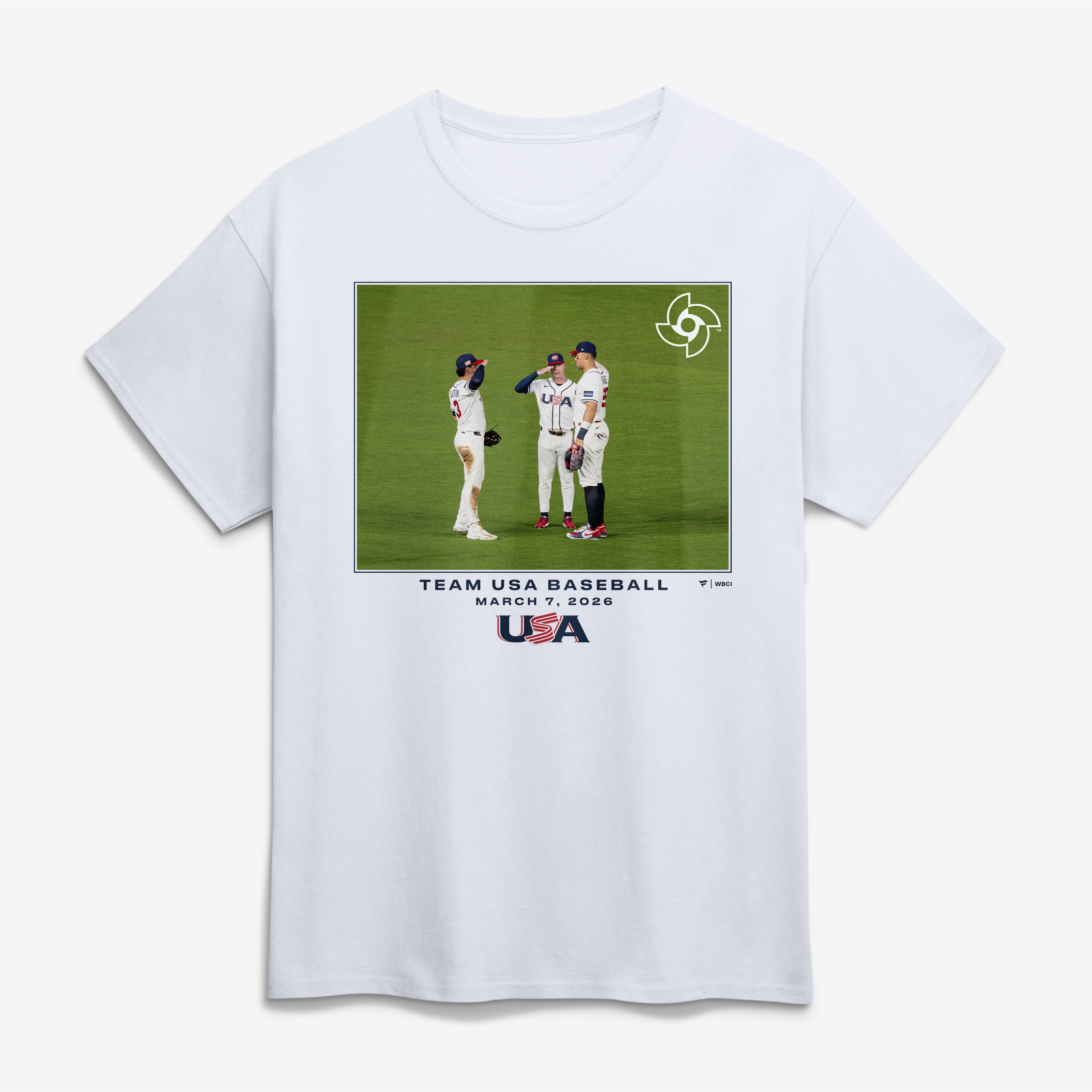 Men's White USA Baseball 2026 World Baseball Classic Moment T-Shirt