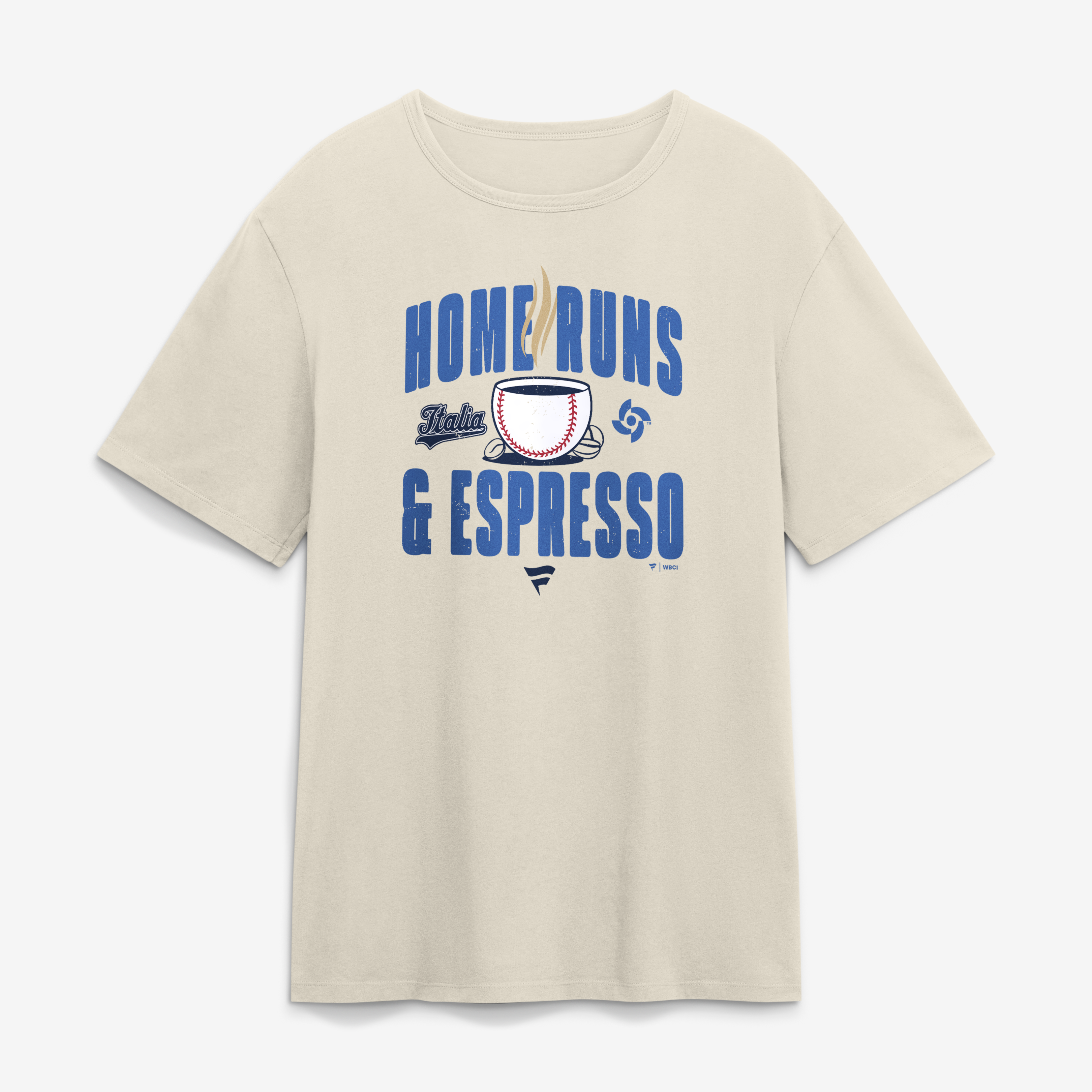 Men's Cream Italy Baseball Home Runs & Espresso T-Shirt