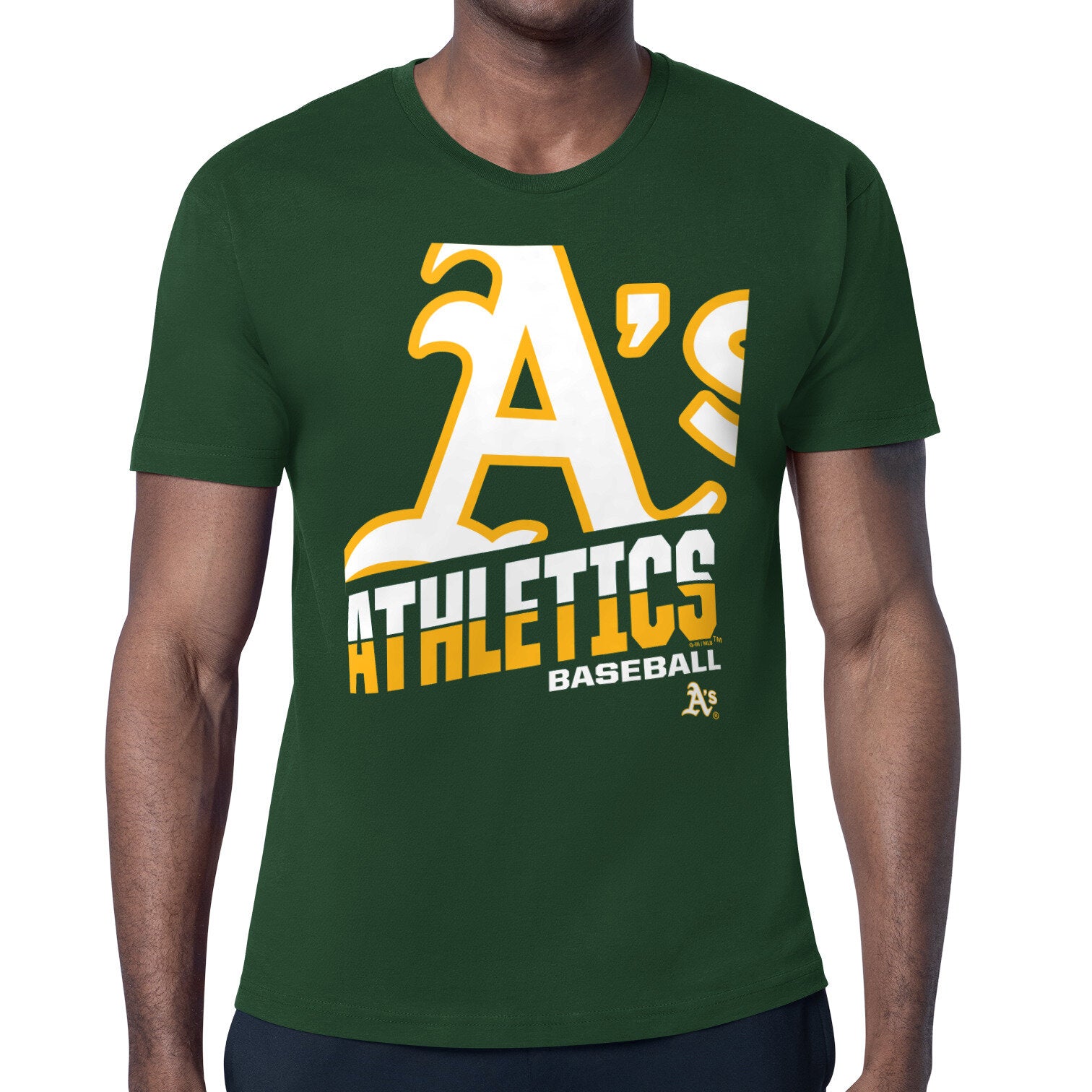 Men's Starter Green Athletics Logo Zoom T-Shirt