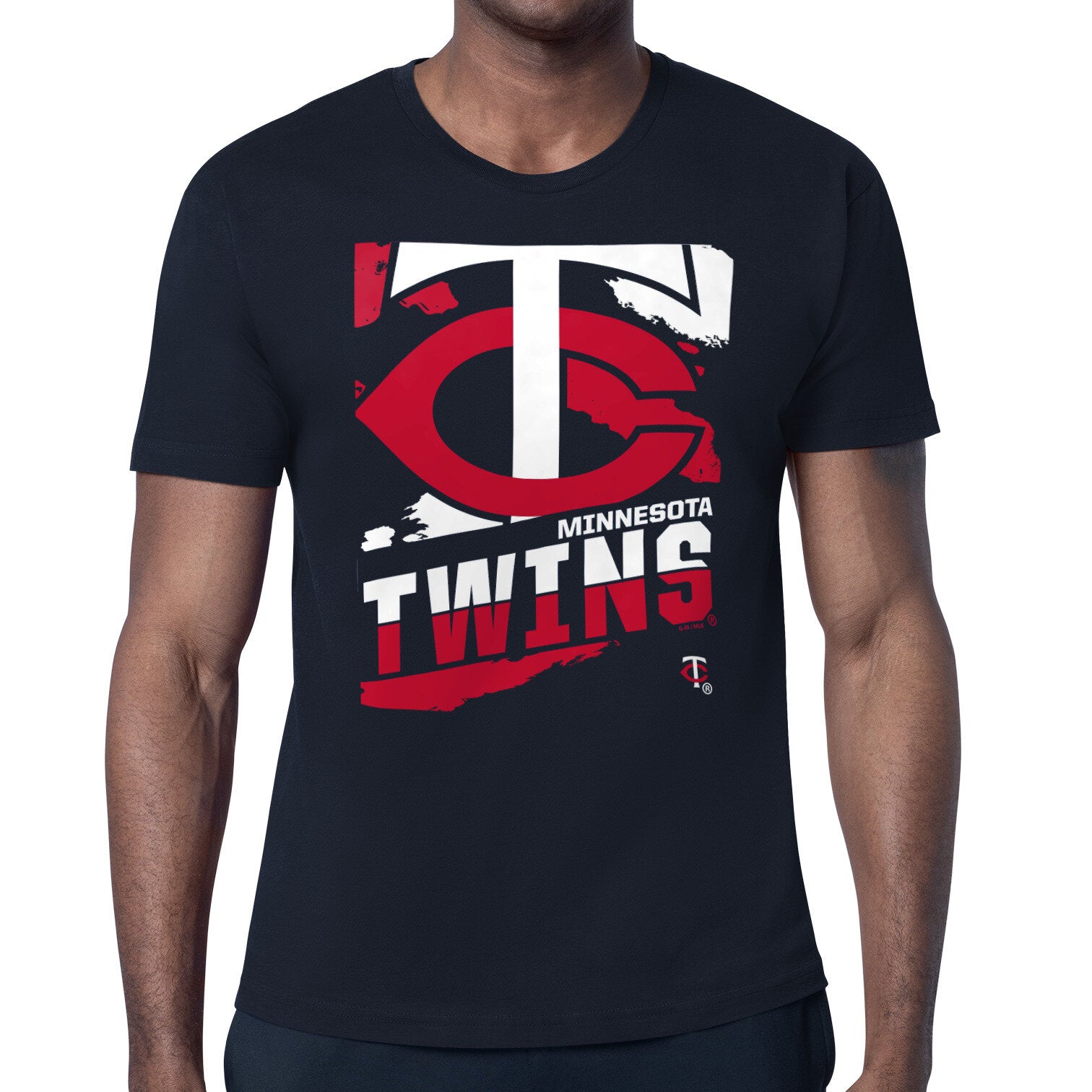 Men's Starter Navy Minnesota Twins Logo Zoom T-Shirt