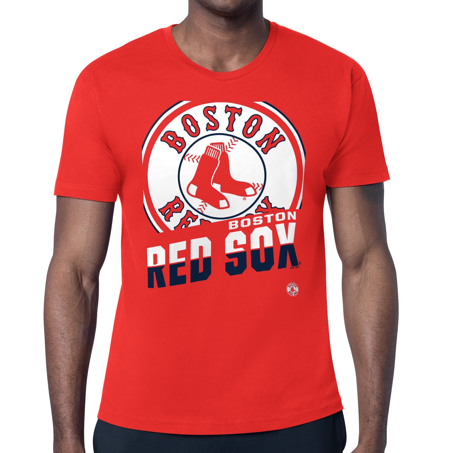 Men's Starter Red Boston Red Sox Logo Zoom T-Shirt