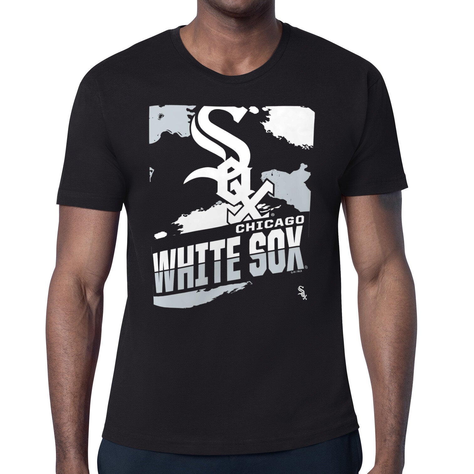 Men's Starter Black Chicago White Sox Logo Zoom T-Shirt