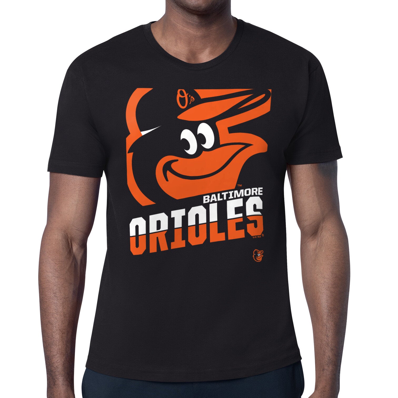 Men's Starter Black Baltimore Orioles Logo Zoom T-Shirt