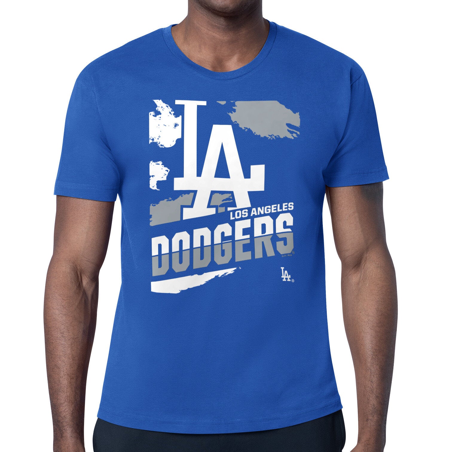 Men's Starter Royal Los Angeles Dodgers Logo Zoom T-Shirt