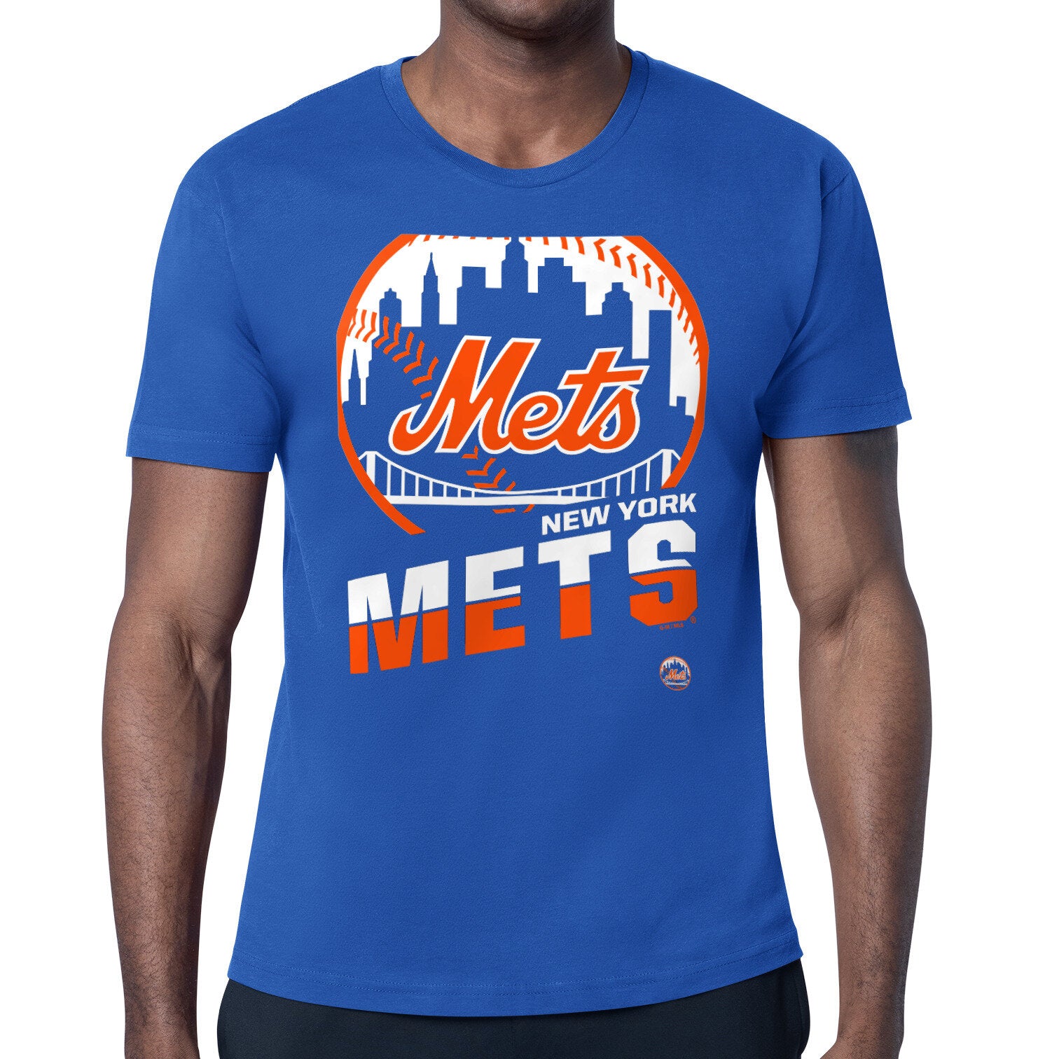 Men's Starter Royal New York Mets Logo Zoom T-Shirt