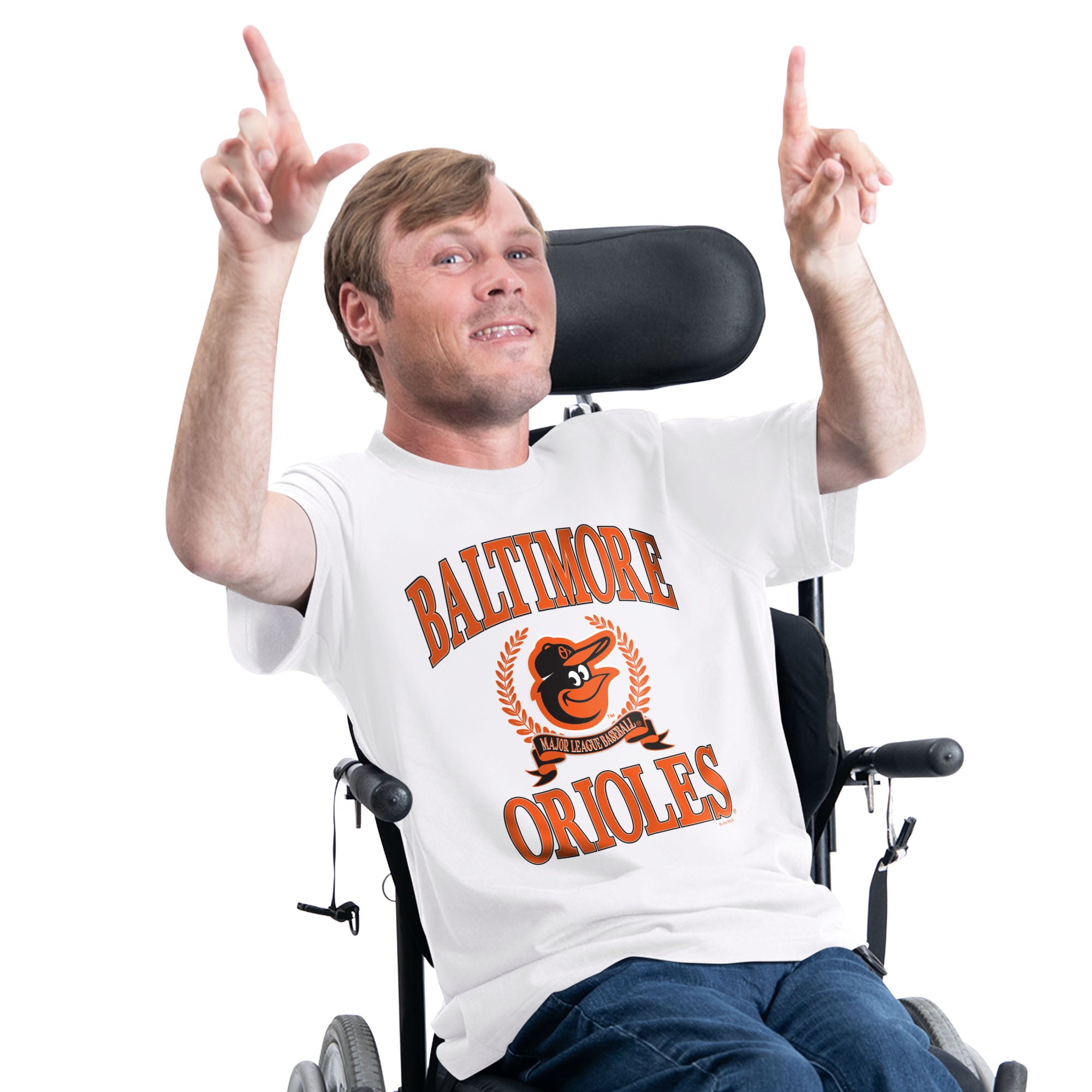 Men's Starter White Baltimore Orioles Adaptive Team Laurel T-Shirt
