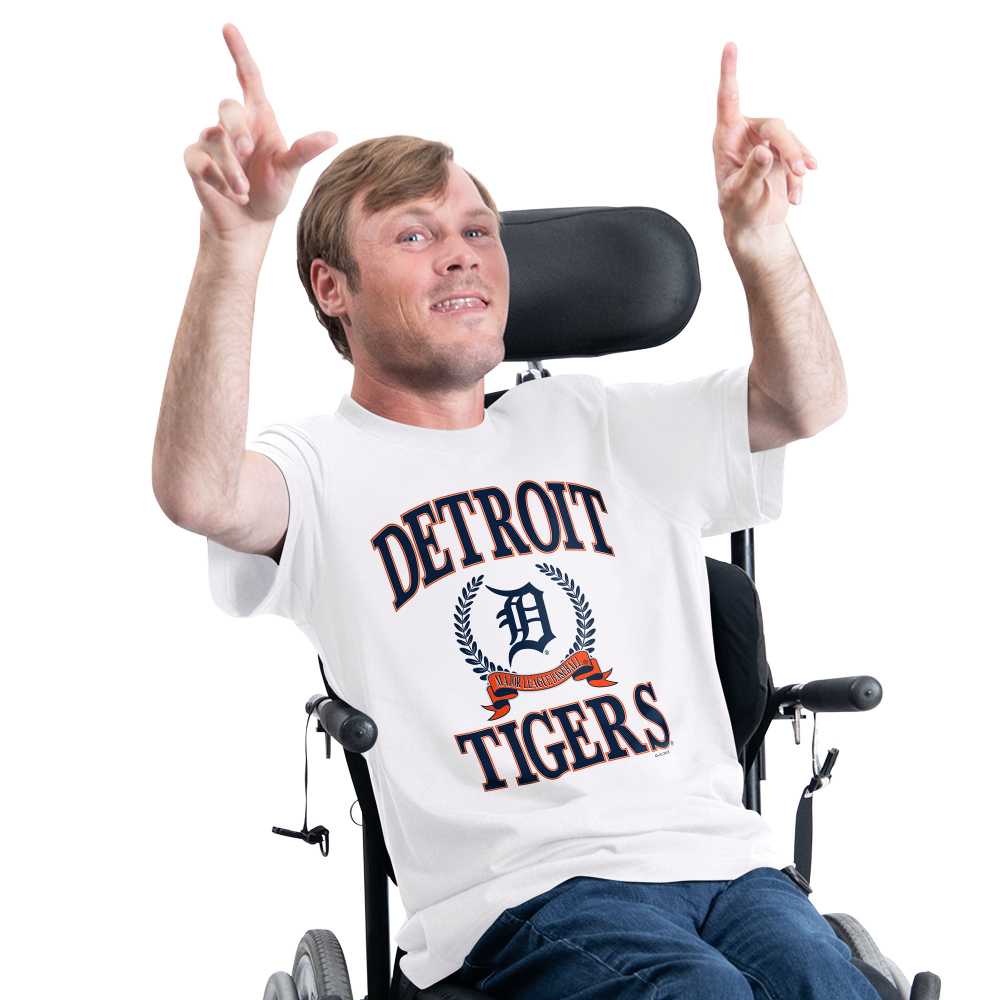 Men's Starter White Detroit Tigers Adaptive Team Laurel T-Shirt
