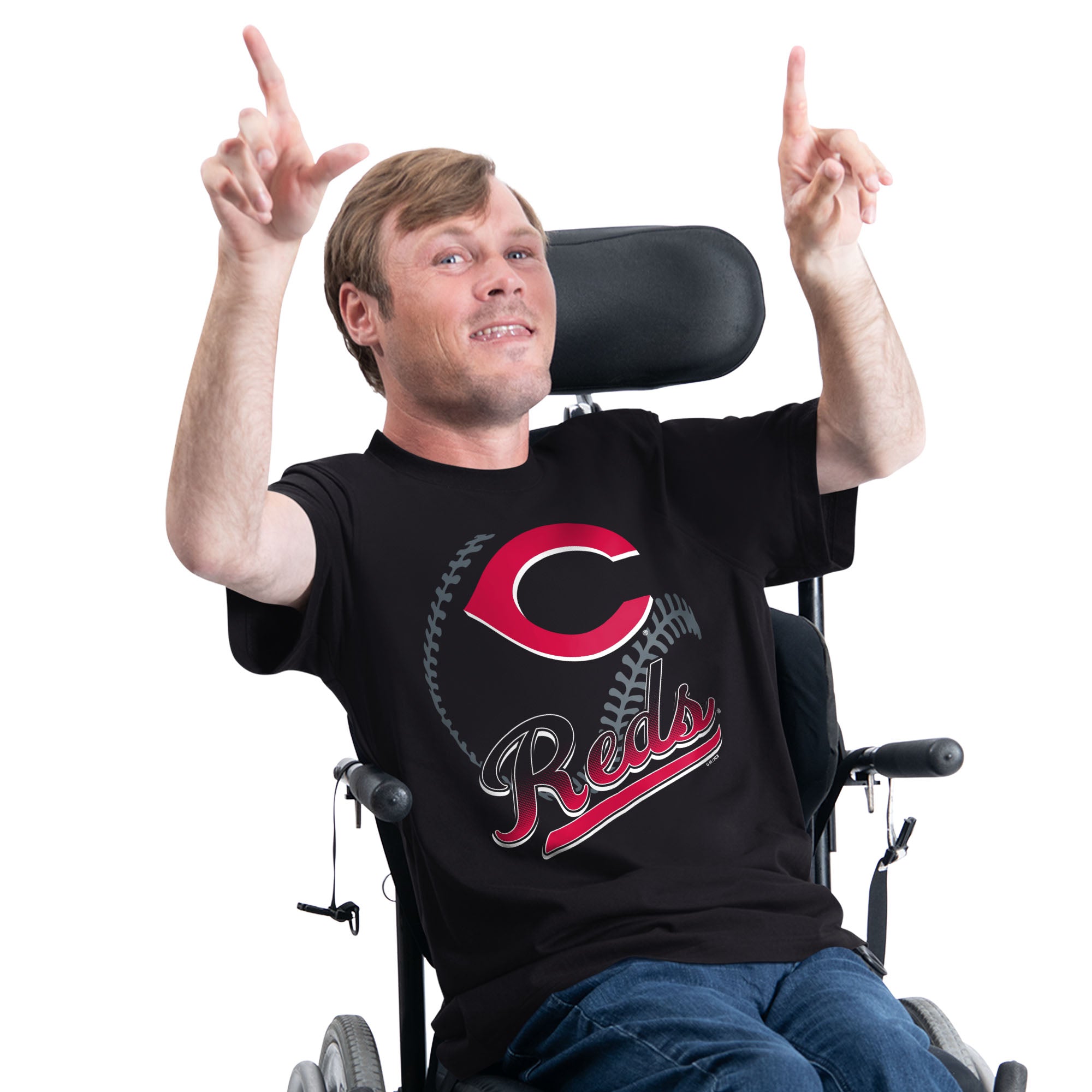 Men's Starter Black Cincinnati Reds Adaptive Shadow Pitch T-Shirt