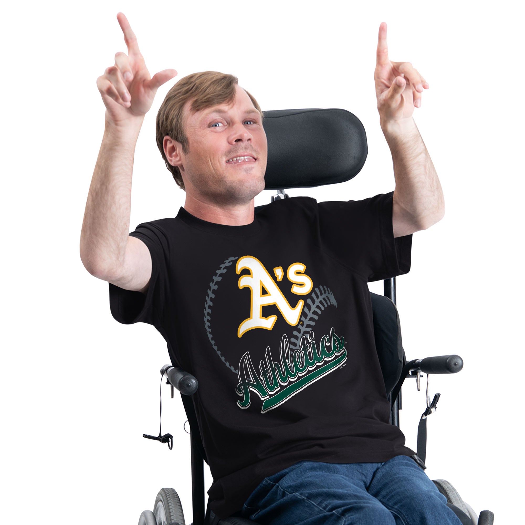 Men's Starter Black Athletics Adaptive Shadow Pitch T-Shirt